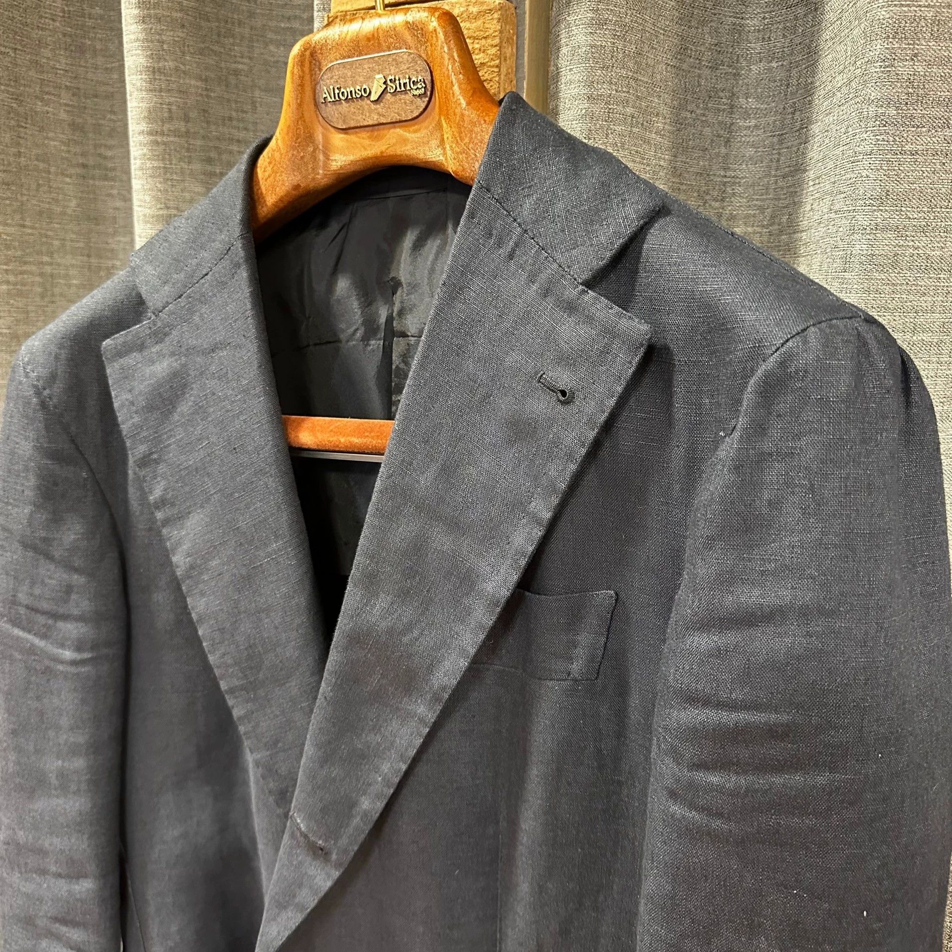Other Alfonso Sirica Napoli Handmade Linen Suit Jacket 46 Size 46R - 7 Thumbnail