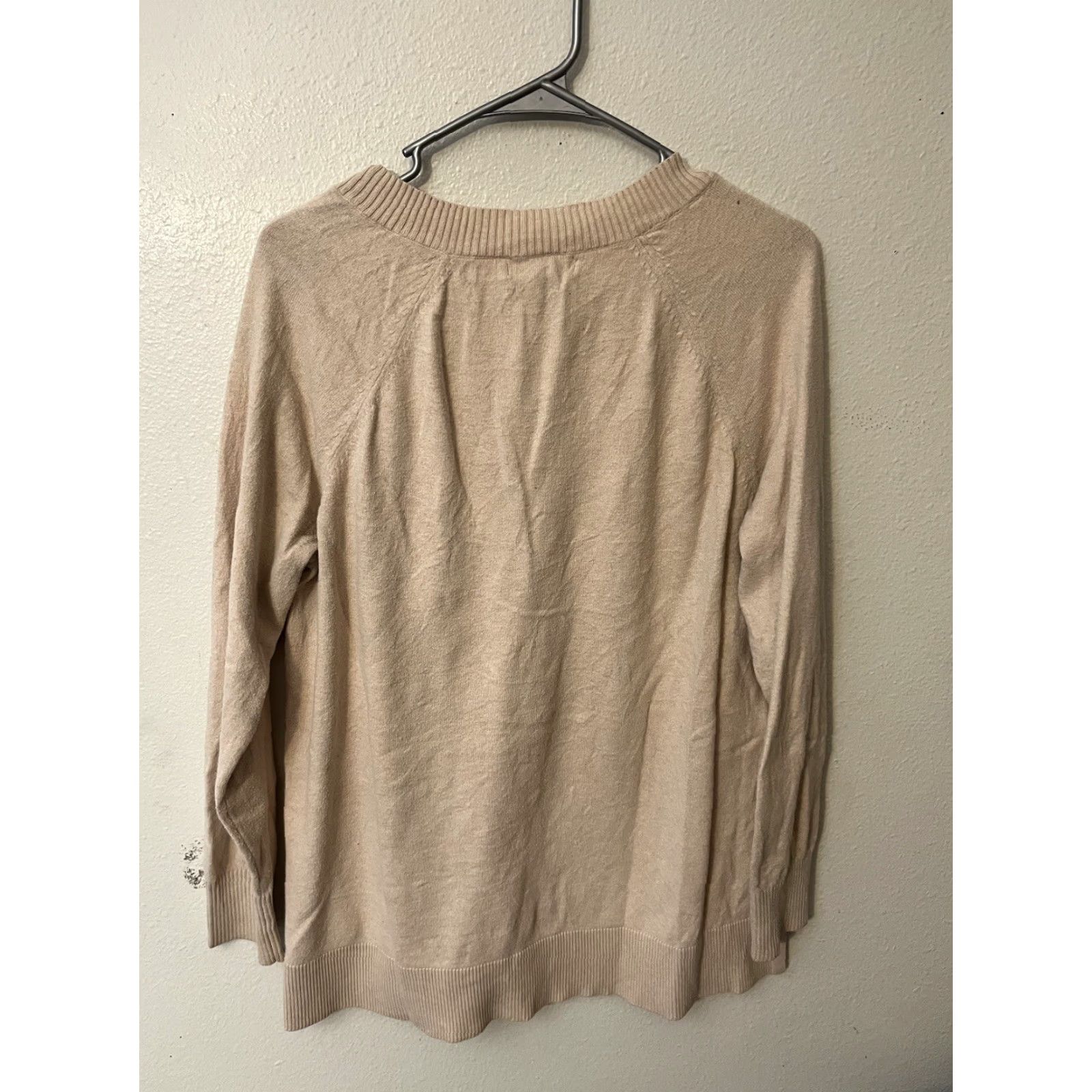 Banana Republic VINTAGE Banana Republic Cotton Blend V-Neck Sweater Pink L Women's Size L Pullover Knitted Knit Shirt Duk? Size L / US 10 / IT 46 - 3 Thumbnail