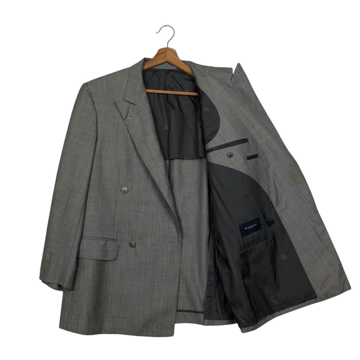 Burberry 📌Rich Grey Vintage Double Breast Chore Jacket Burberry Size US M / EU 48-50 / 2 - 12 Thumbnail