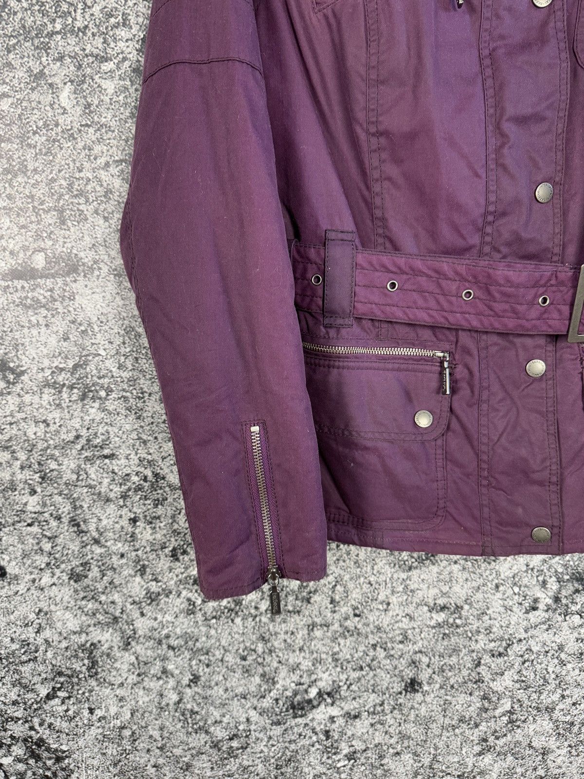 Barbour Women’s Barbour International Fireblade Belted Wax Jacket Size L / US 10 / IT 46 - 4 Thumbnail
