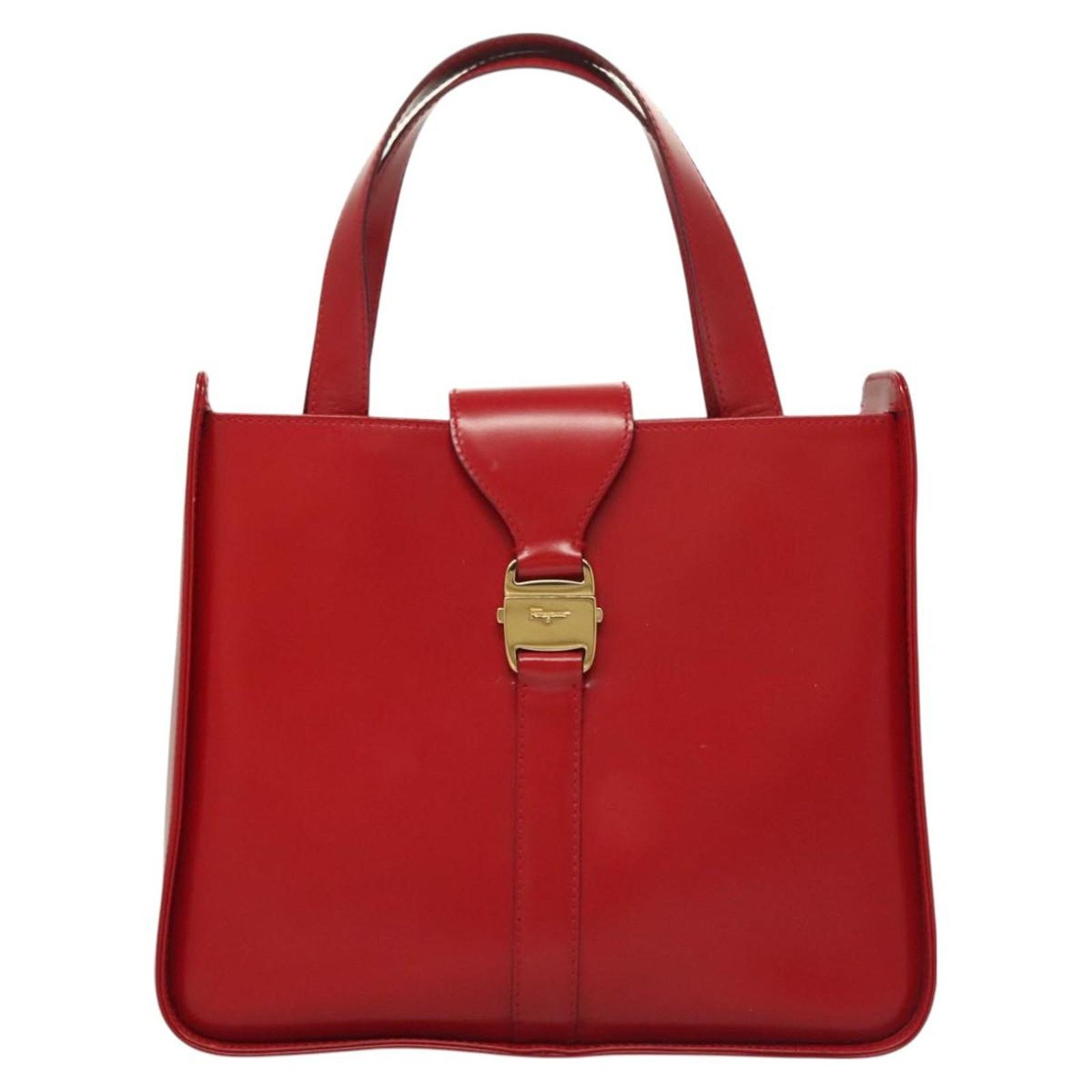 Salvatore Ferragamo Red Leather Vala