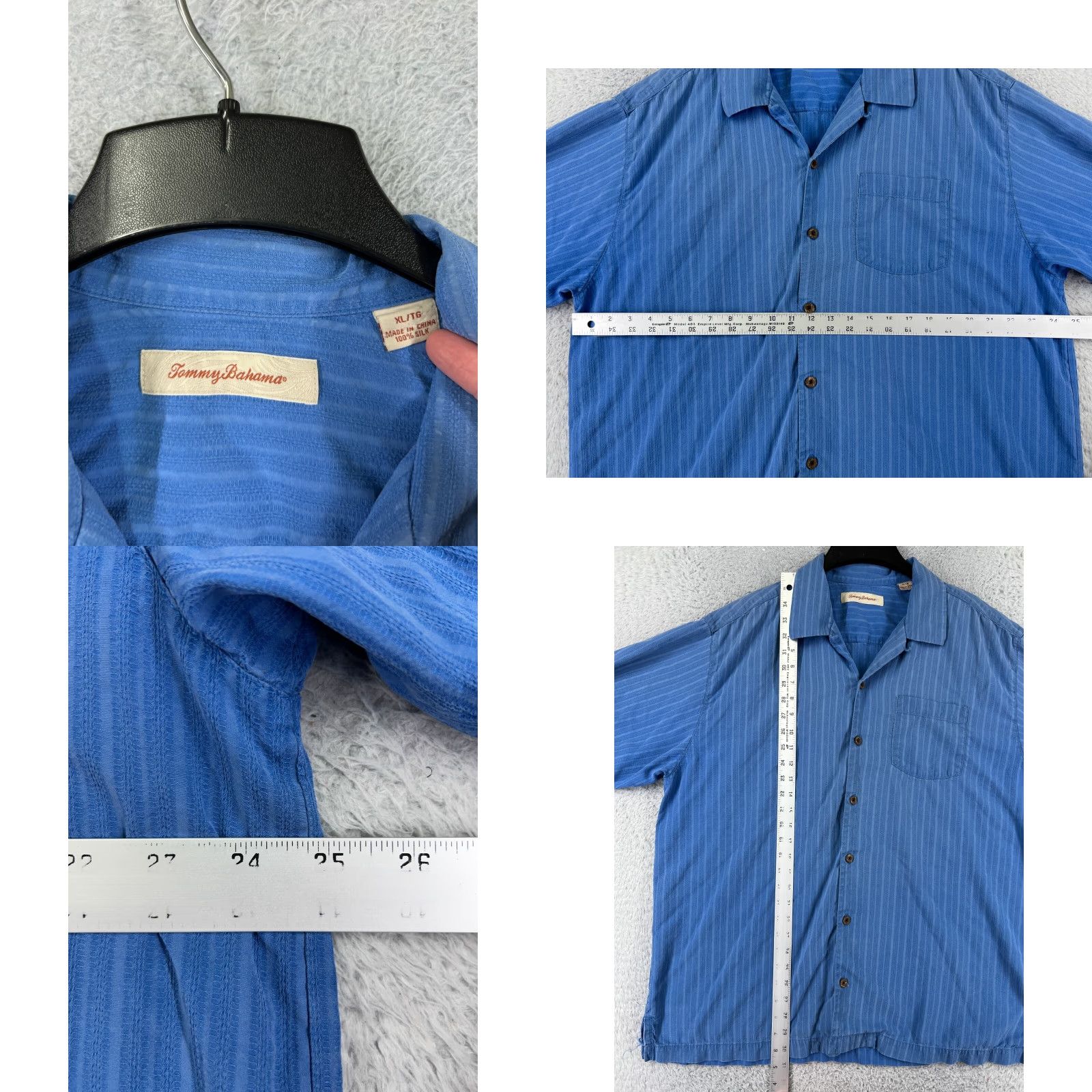 Tommy Bahama Tommy Bahama Shirt Men XL Blue Hawaiian Silk Button-Up Resort Vacation Shirt Size US XL / EU 56 / 4 - 8 Thumbnail
