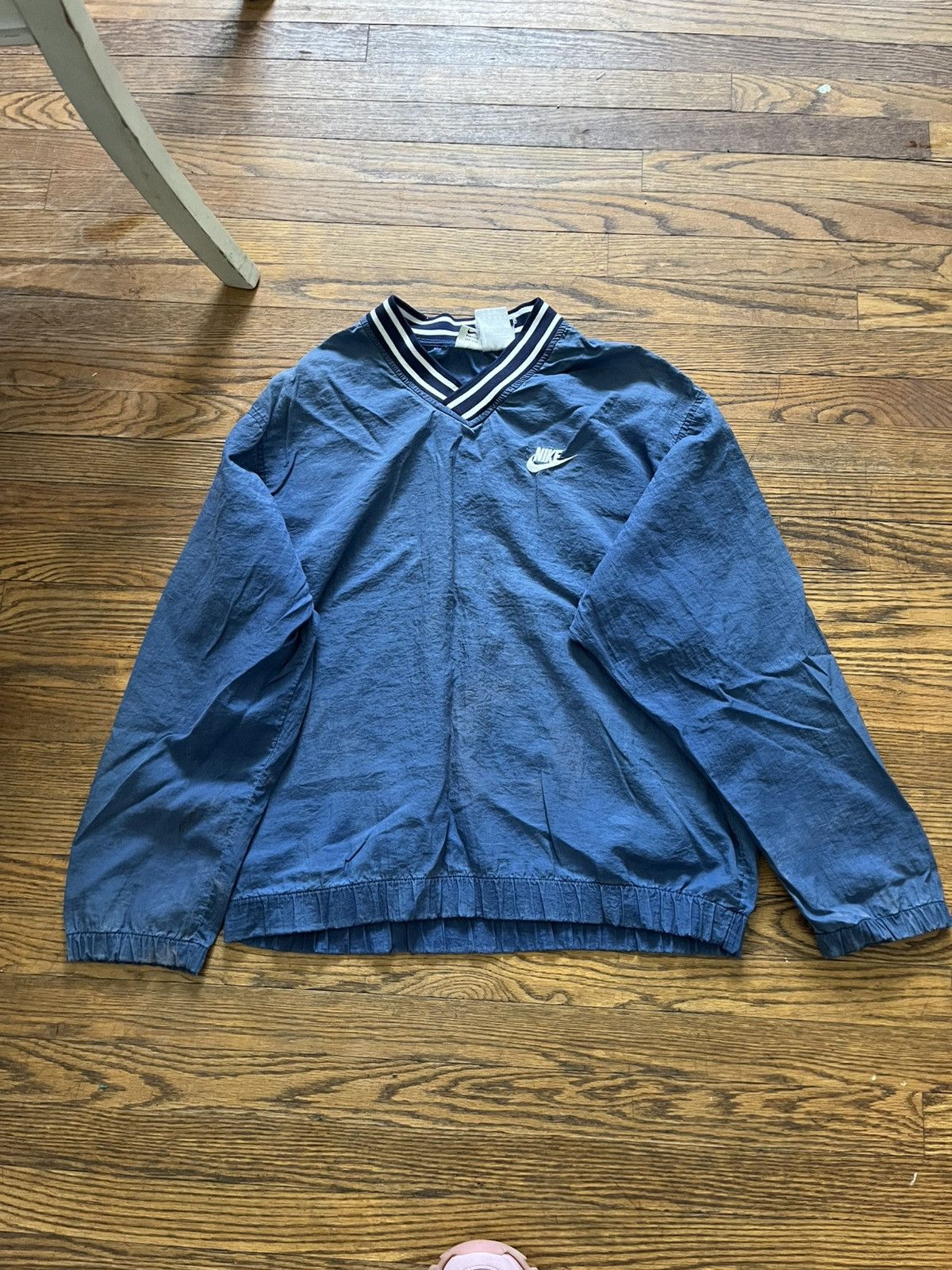 Nike × Vintage Vintage 90’s Nike blue and white jacket faded windbreaker M Size US M / EU 48-50 / 2 - 1 Thumbnail