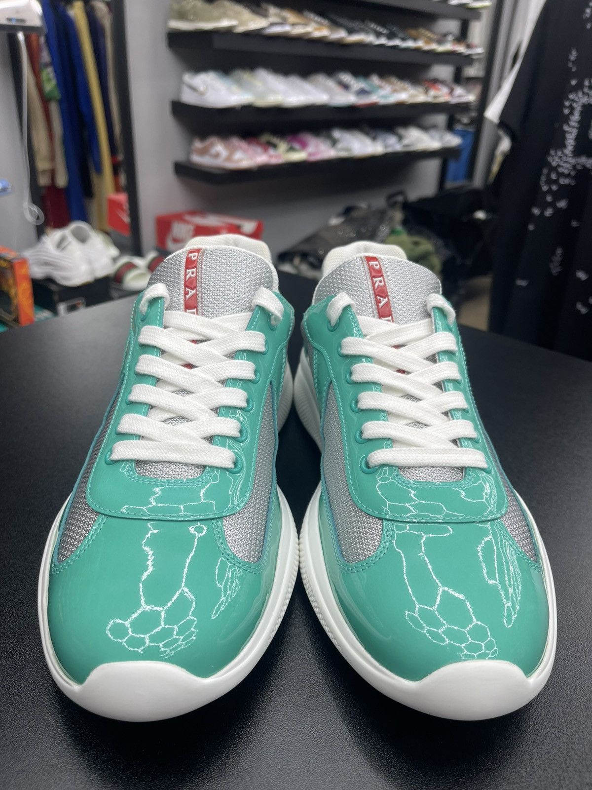Prada Size 8/41EU - Prada Arena Low Tops Light Blue Size US 8 / EU 41 - 2 Thumbnail