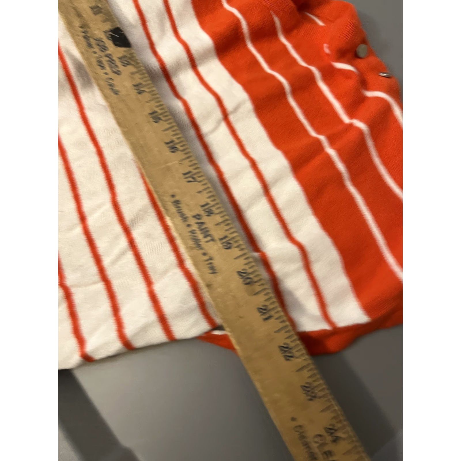 Vintage Joseph A. Women's Top Orange Striped With Gold Button Accents SIZE XL Size XL / US 12-14 / IT 48-50 - 5 Thumbnail