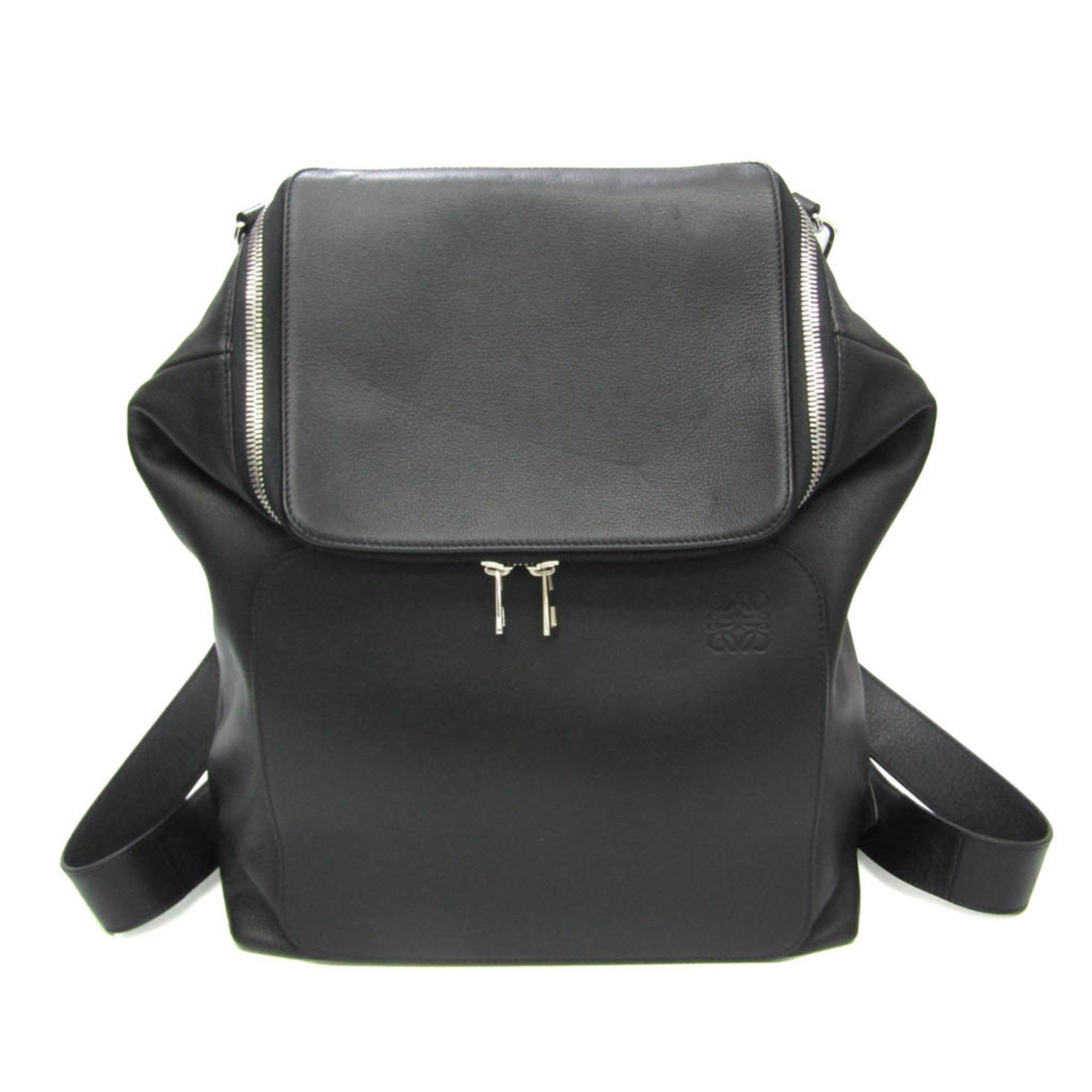 image of Loewe Goya Men,women Leather Backpack Black, Women's