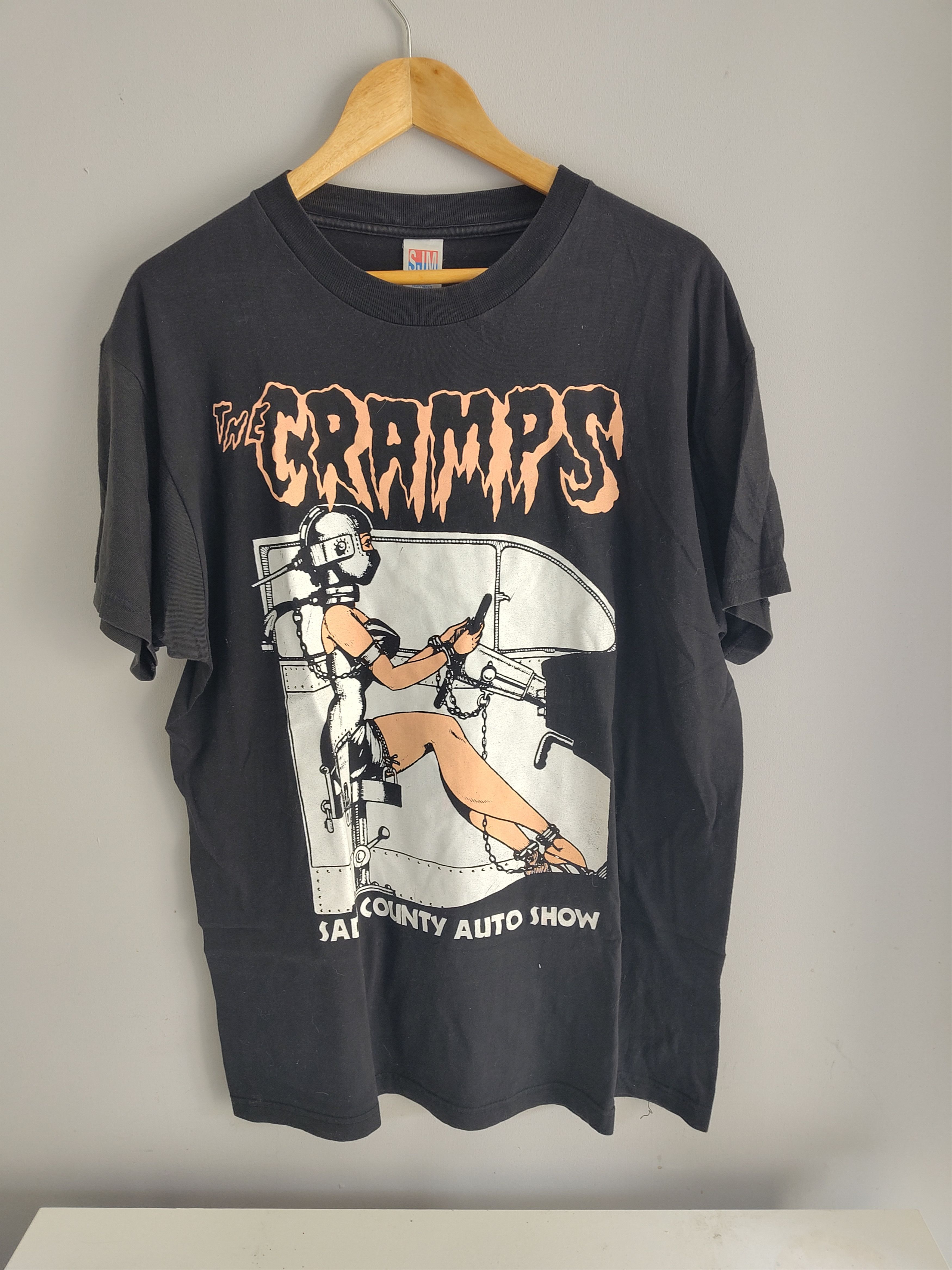 image of Band Tees x Rock T Shirt Vintage Cramps Shirt 1994 in Black, Men's (Size XL)