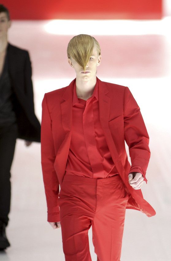 Dior Homme by Hedi Slimane fw07 "Navigate" red button up