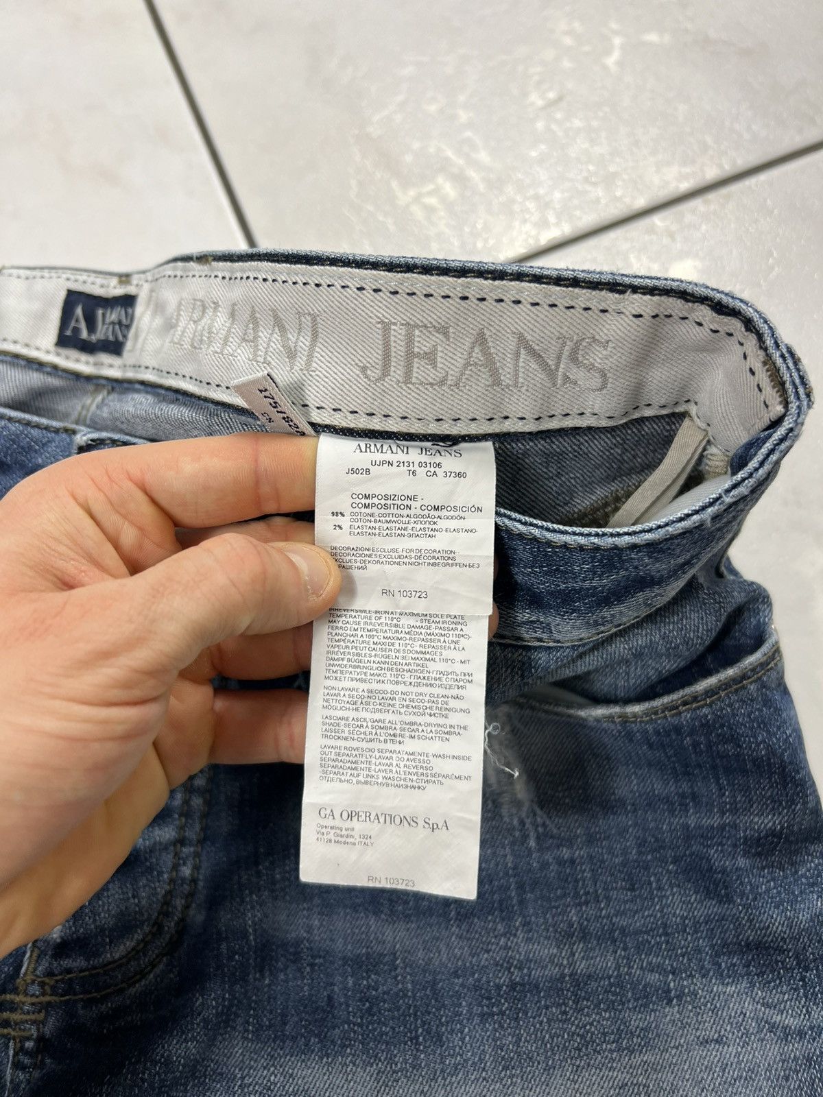 Giorgio Armani Vintage Giorgio Armani jeans distressed denim washed pants Size US 32 / EU 48 - 19 Thumbnail