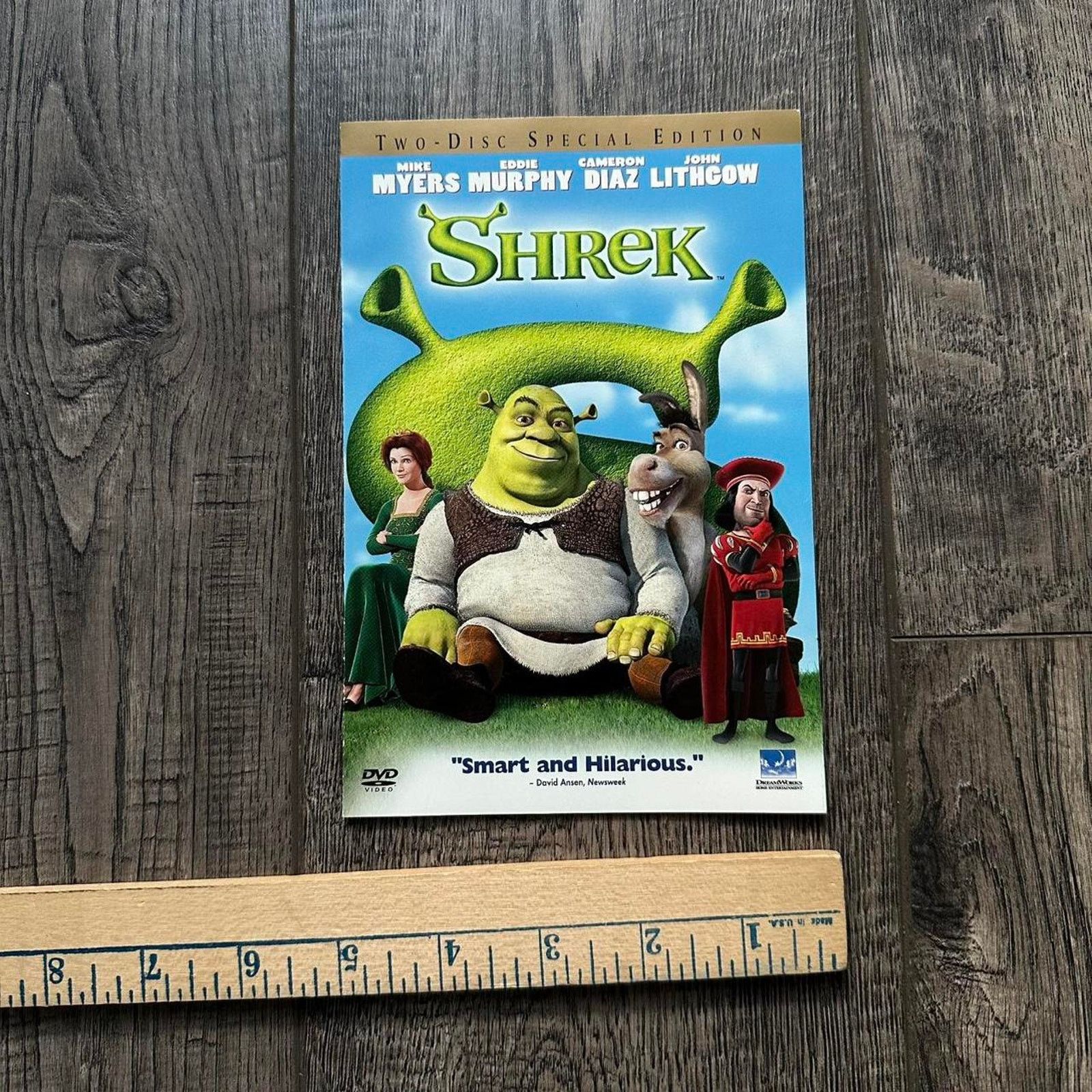Vintage Rare Vintage 2001 SHREK Dreamworks Movie Promo DVD Poster Size ONE SIZE - 3 Thumbnail
