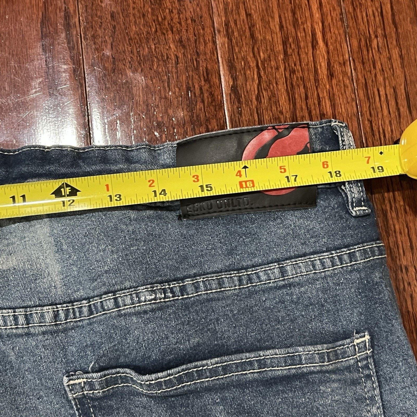 Ecko Unltd. VTG Ecko Unltd Jeans Mens 36x28 Blue Straight Baggy Denim Size US 36 / EU 52 - 11 Thumbnail