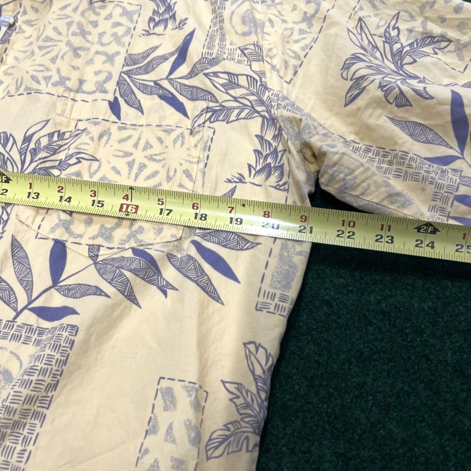 Vintage COOKE STREET Men's Size L Print Yellow Blue Hawaiian Shirt Cotton Summer Beach Size US L / EU 52-54 / 3 - 5 Thumbnail