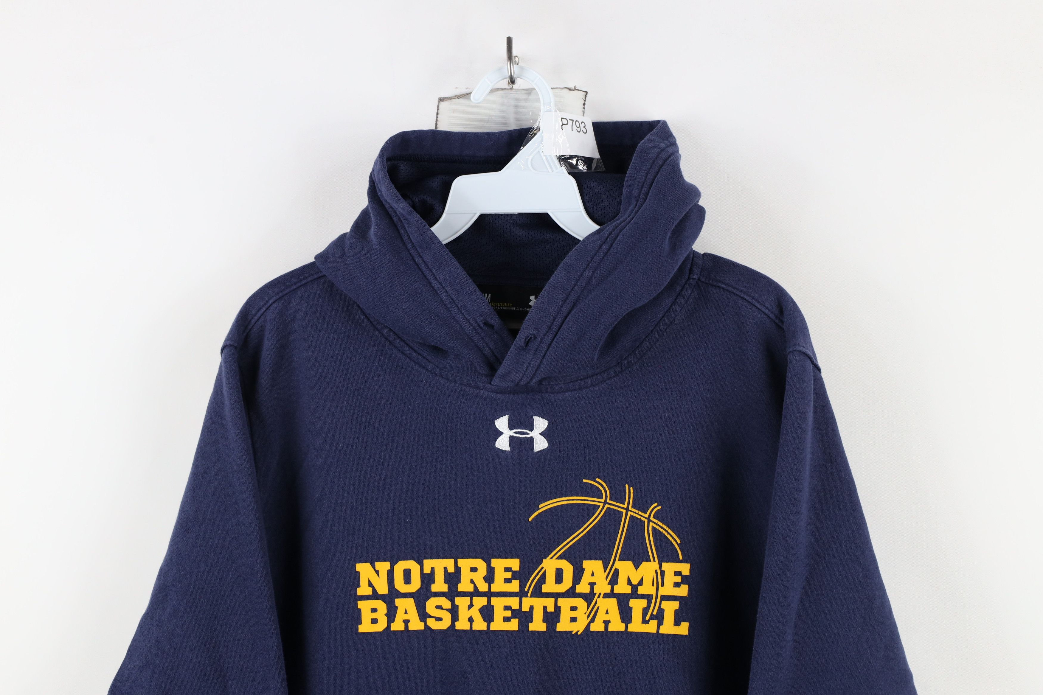 Under Armour × Vintage Under Armour University Basketball Hoodie Sweatshirt Blue Size US M / EU 48-50 / 2 - 2 Thumbnail