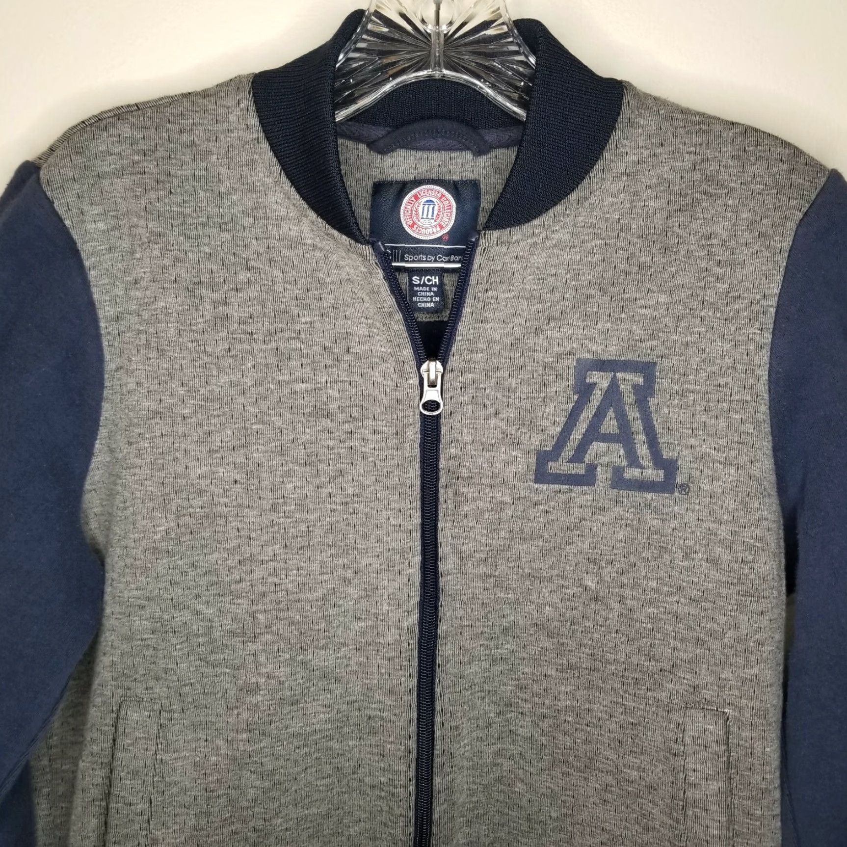 G-III G-III Sports Carl Banks Unisex Jacket - Long Sleeve Full Zip Varsity, Size S, Gray/Blue, Adults, Regular Fit Size US S / EU 44-46 / 1 - 2 Thumbnail