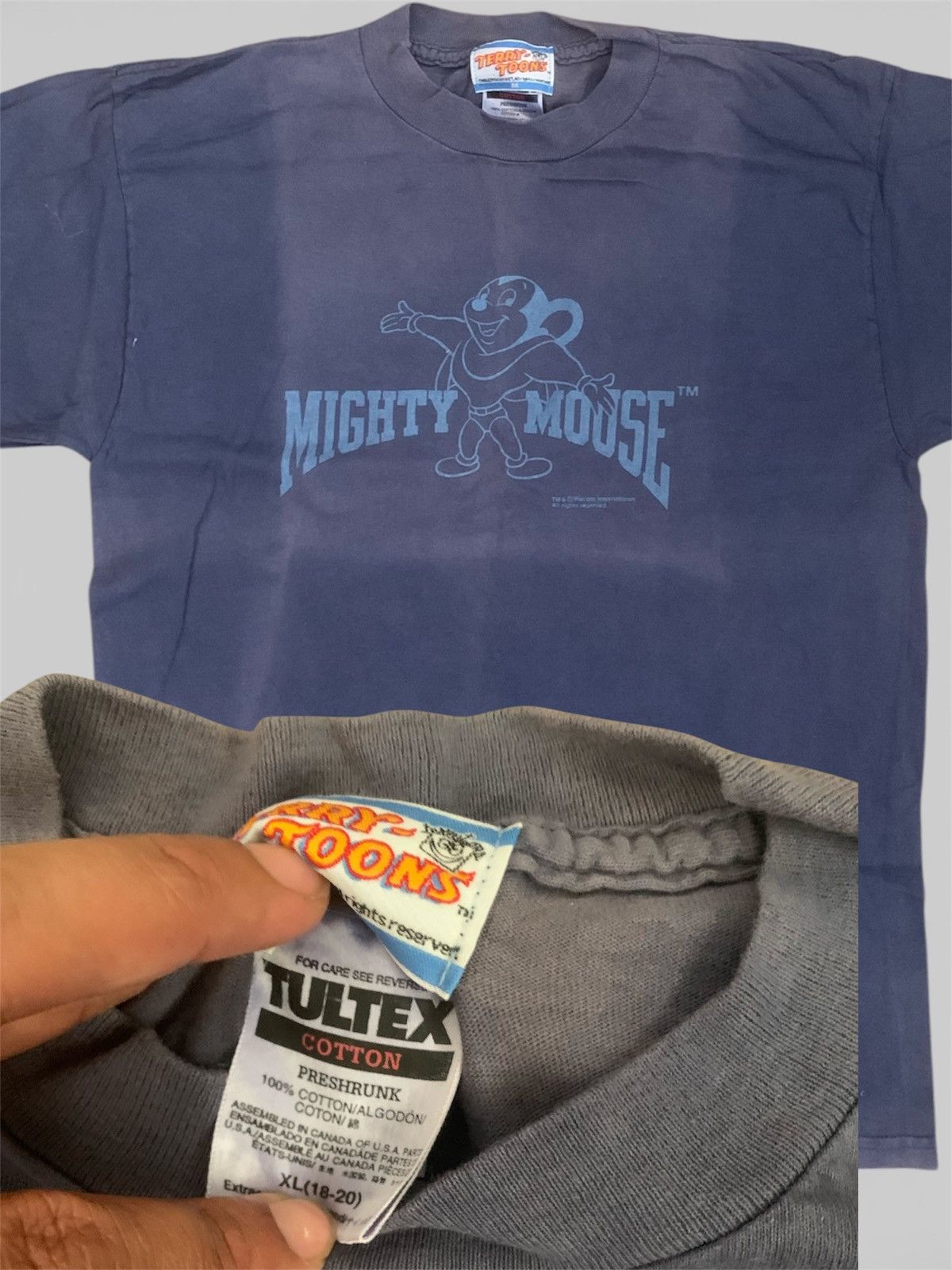 Cartoon Network Vintage Mighty Mouse T-Shirt Terry Toons Viacom Size XL Size US XL / EU 56 / 4 - 2 Thumbnail