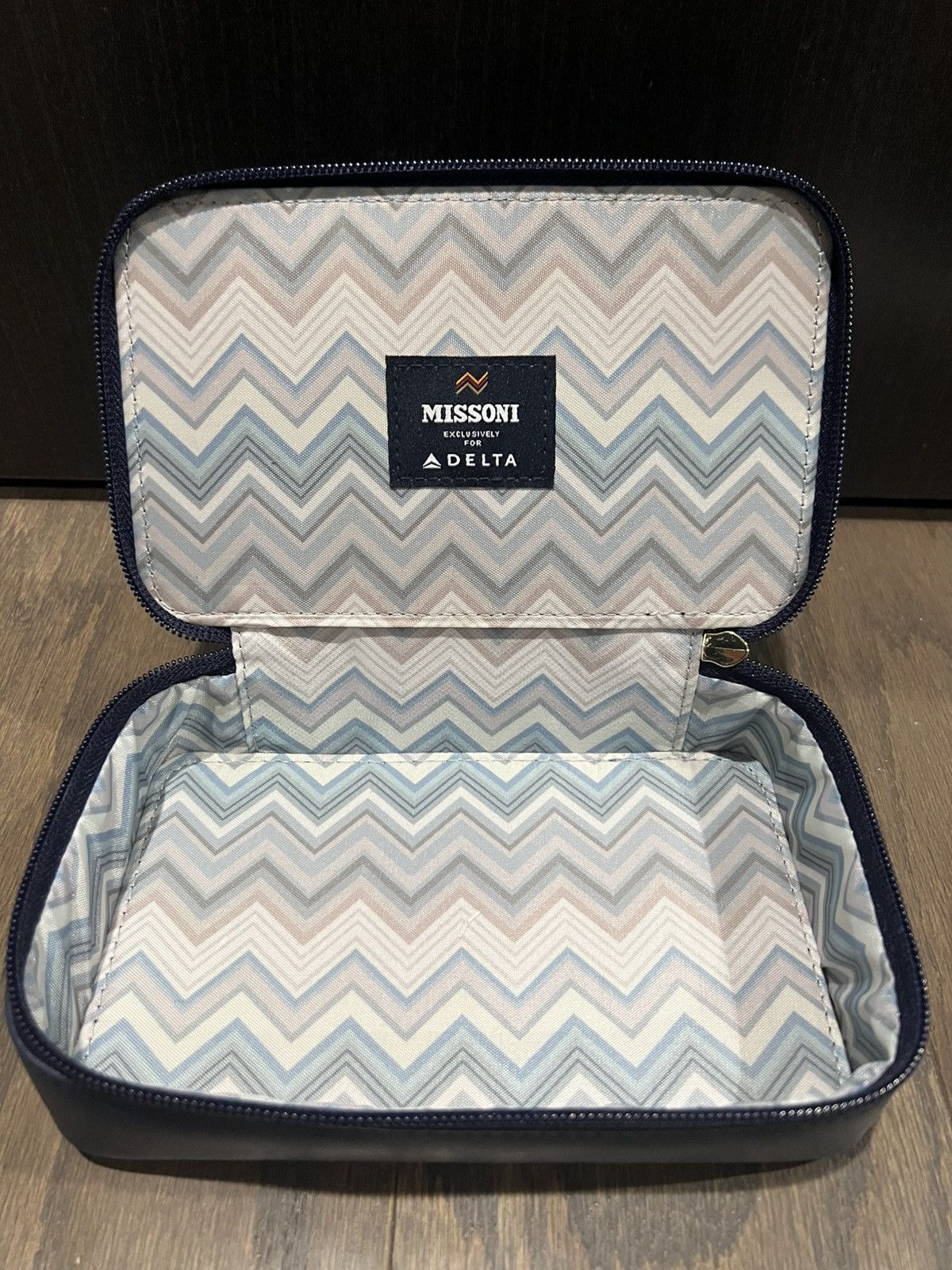 Missoni Missoni Exclusive Delta Blue Leather Cosmetic Bag Size ONE SIZE - 4 Thumbnail