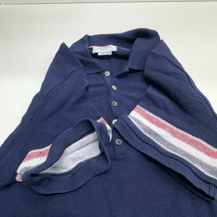 Thom Browne Thom Browne Color-Block Stripe Summer Polo Shirt -2507 Size US L / EU 52-54 / 3 - 6 Thumbnail