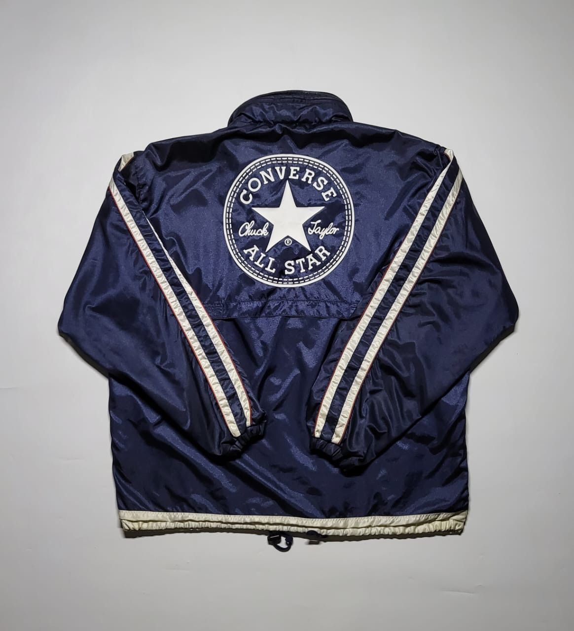 Converse × Vintage Converse navy metallic biglogo Windbreaker Jacket Size US L / EU 52-54 / 3 - 1 Thumbnail