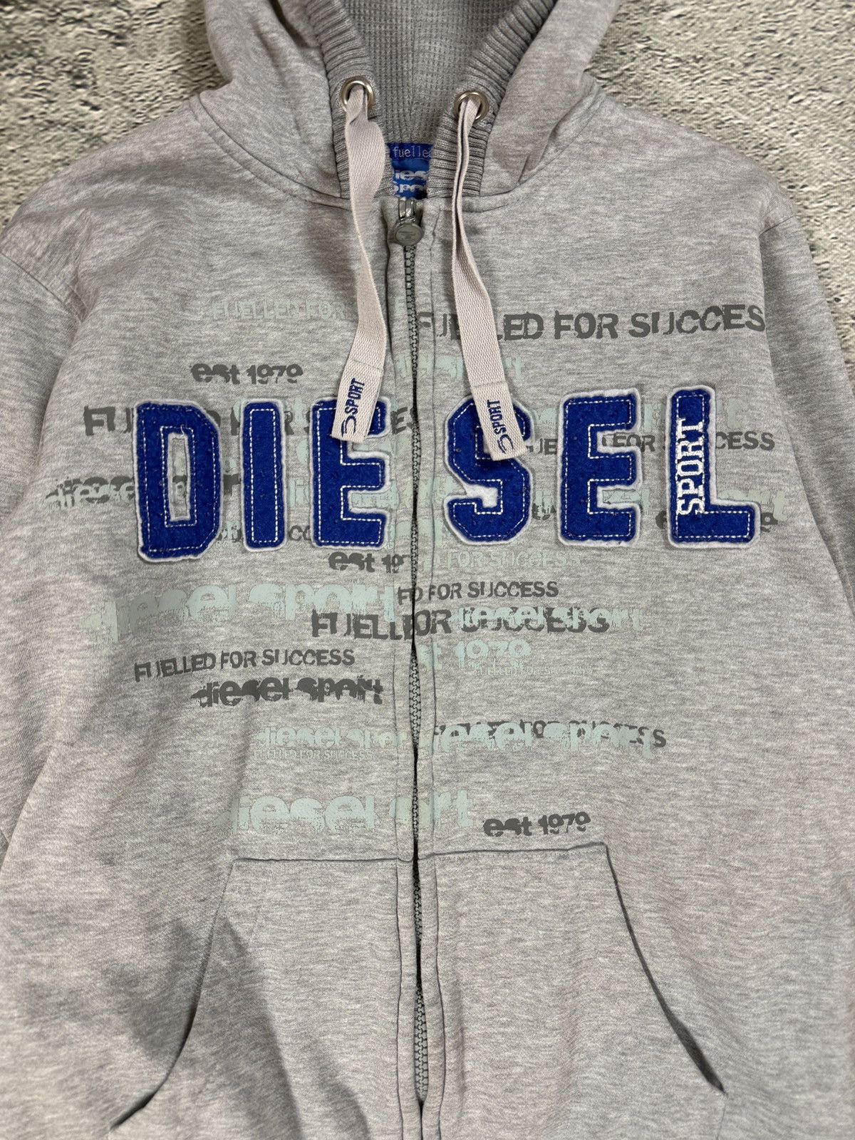 Diesel Diesel vintage zip hoodie grey blue Y2K Size US L / EU 52-54 / 3 - 2 Thumbnail