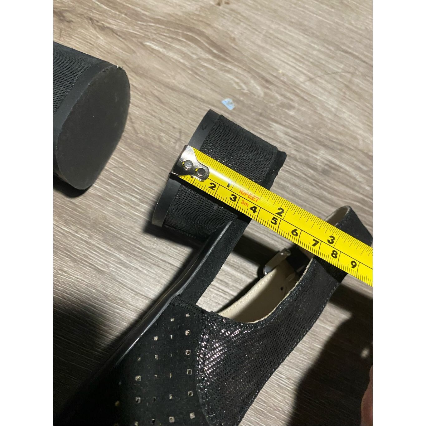 Norma Kamali Amalfi by Rangoni NWOT Black Perforated Slingback Block Heels, Size 9.5, MP $165 Size US 9.5 / IT 39.5 - 4 Thumbnail