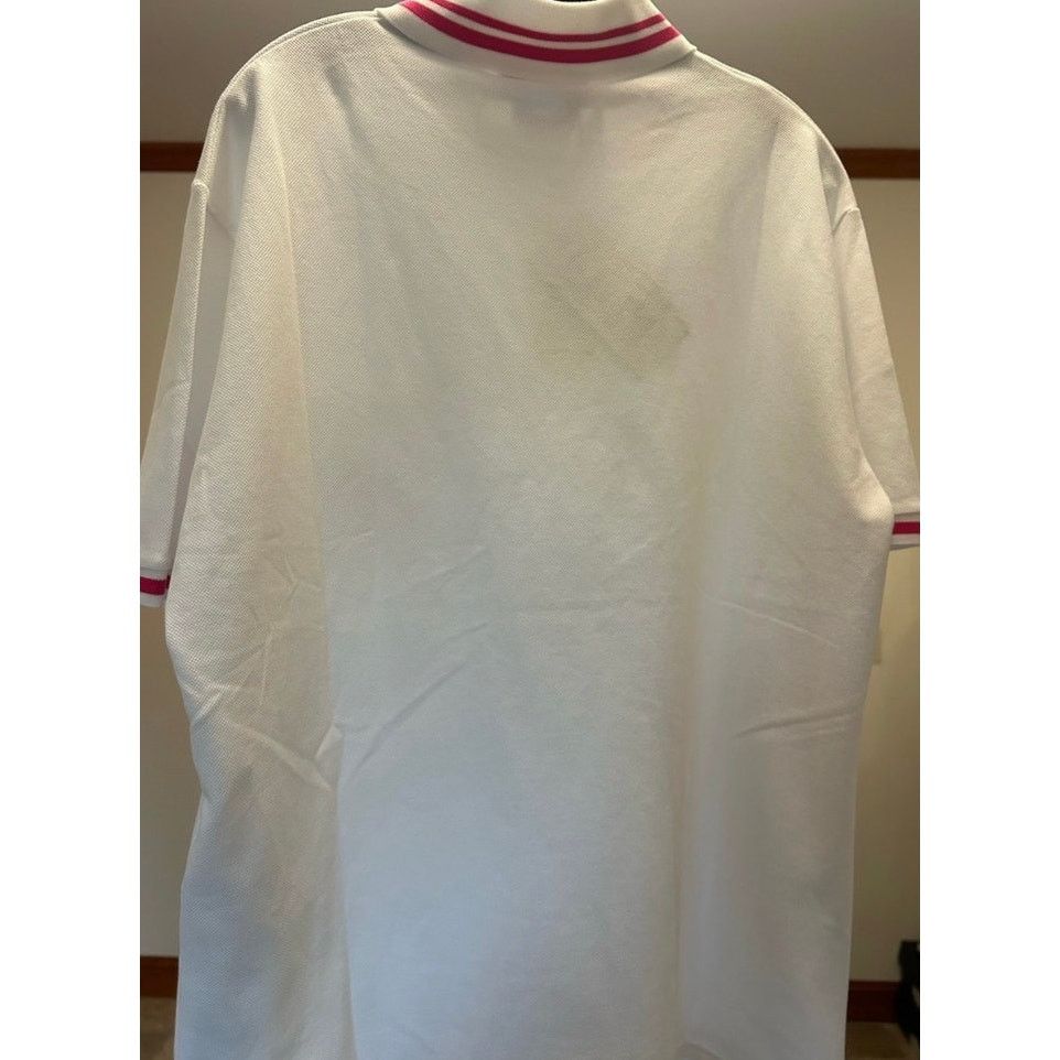 Gucci Men's Gucci polo shirt with pink embroidered logo size XL Size US XL / EU 56 / 4 - 5 Thumbnail