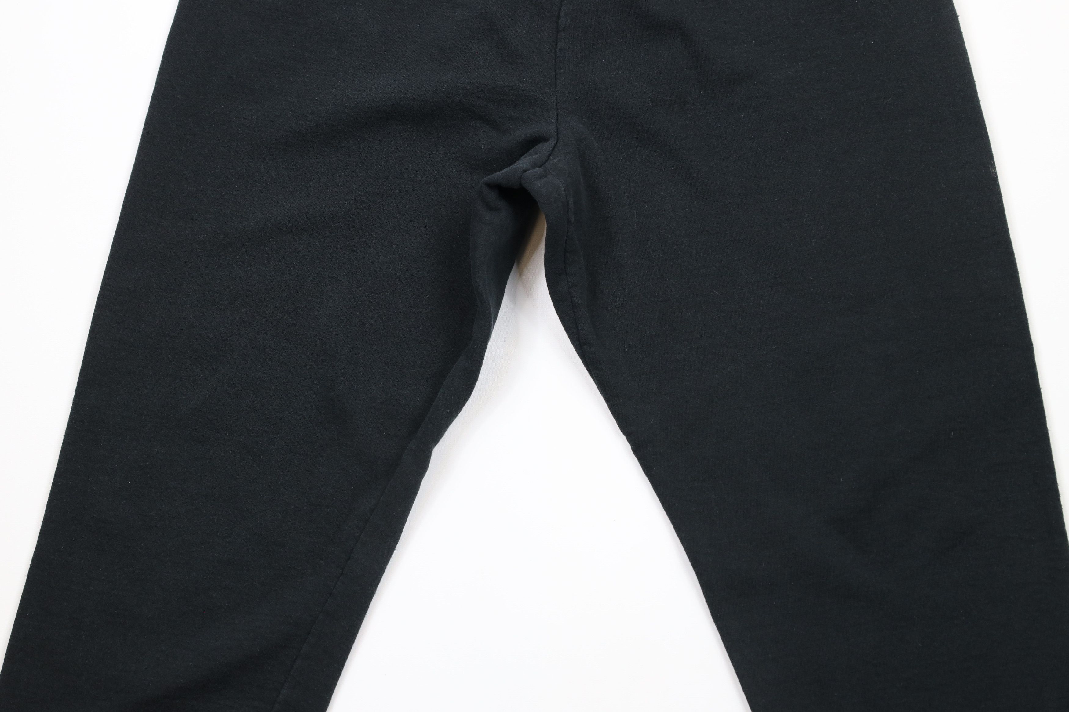 Vintage Vintage 90s Streetwear Blank Cuffed Sweatpants Joggers Black Size US 38 / EU 54 - 3 Thumbnail