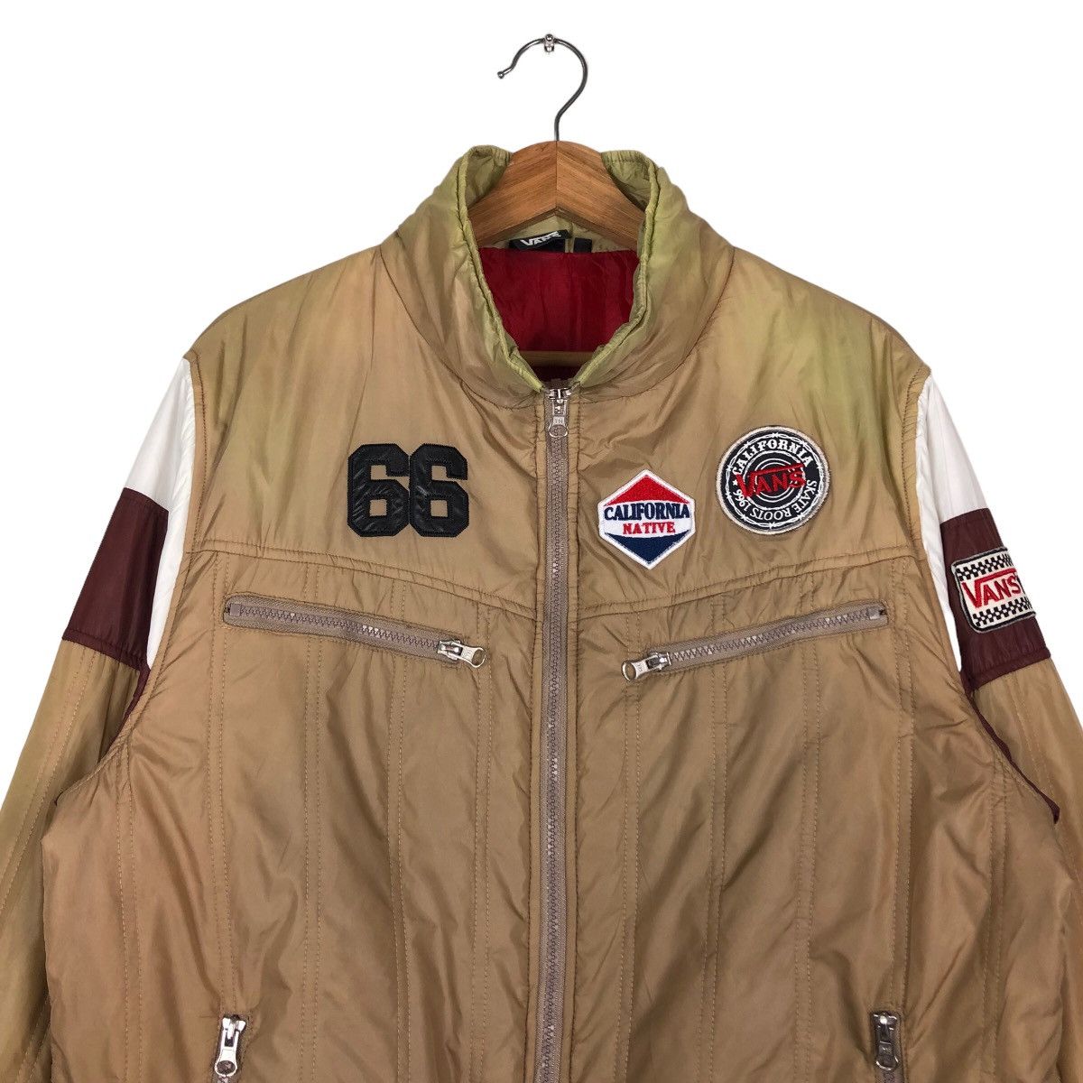 Japanese Brand 🔥Vintage Puffer Down Bomber Jacket Vans Skate Wear Design Size US L / EU 52-54 / 3 - 3 Thumbnail