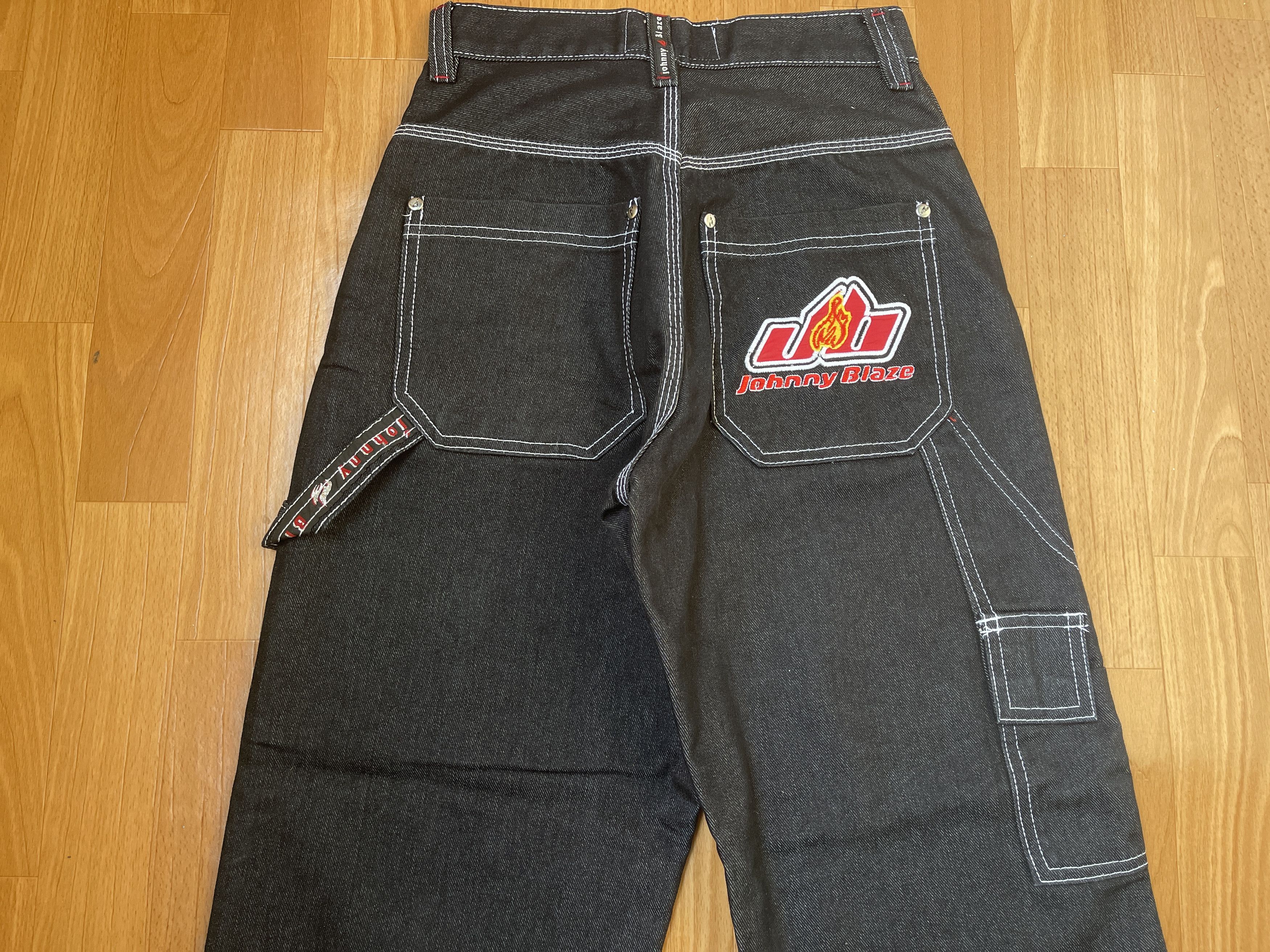 Wu-Tang Clan Johnny Blaze jeans shiny metallic silver baggy Wu Wear 26 Size US 26 / EU 42 - 2 Thumbnail