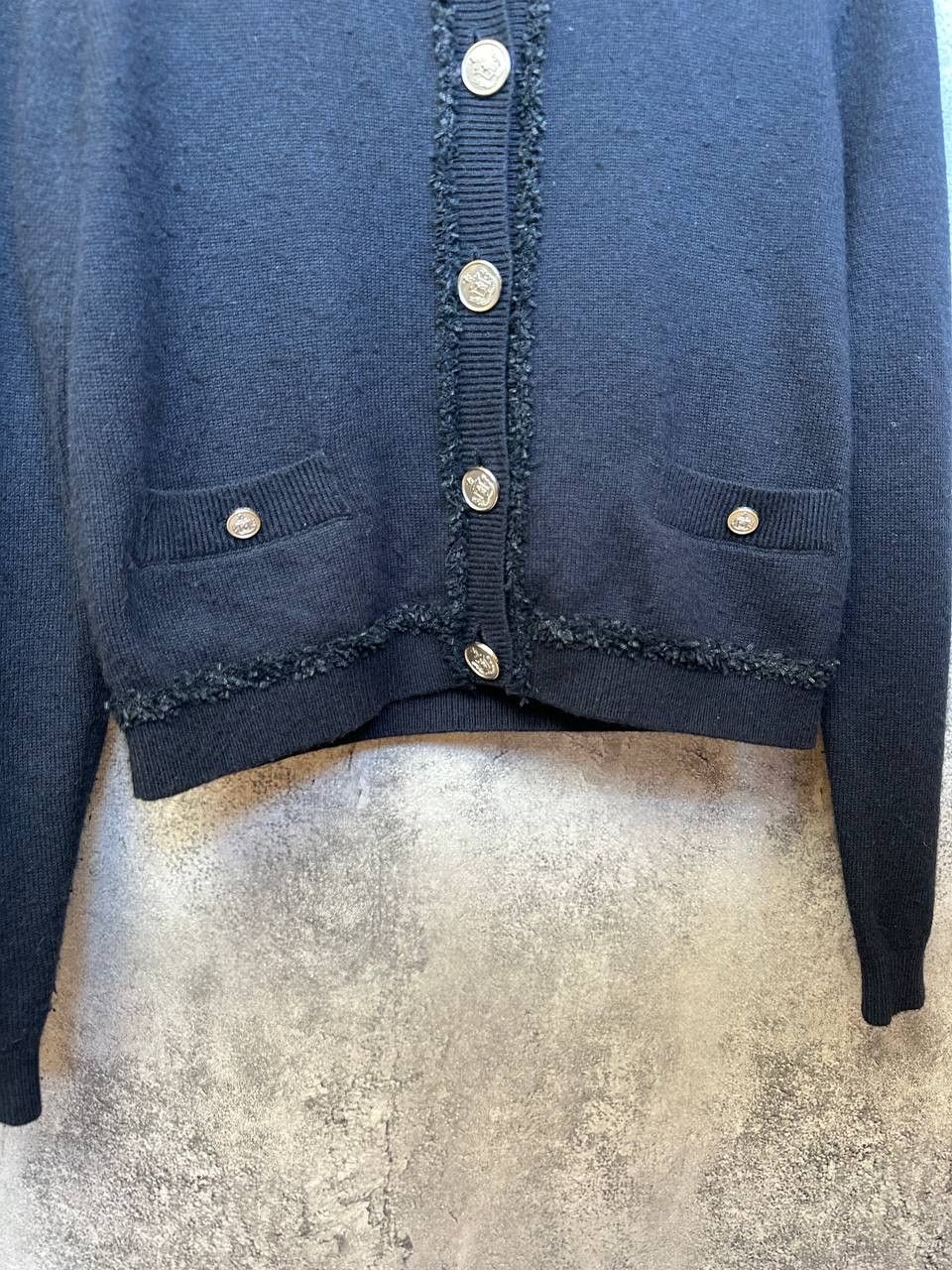 Other Claudie Pierlot Paris Wool Blend Cardigan Sweater Gold Crest Size S / US 4 / IT 40 - 8 Thumbnail