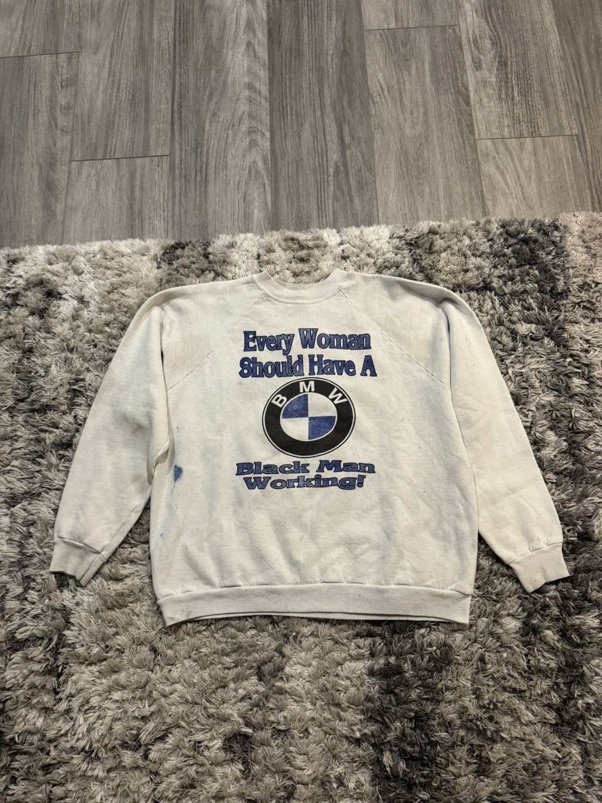 Hanes × Vintage VTG Every Women Should Have A Black Man Working BMW Crewneck Size US XXL / EU 58 / 5 - 1 Thumbnail