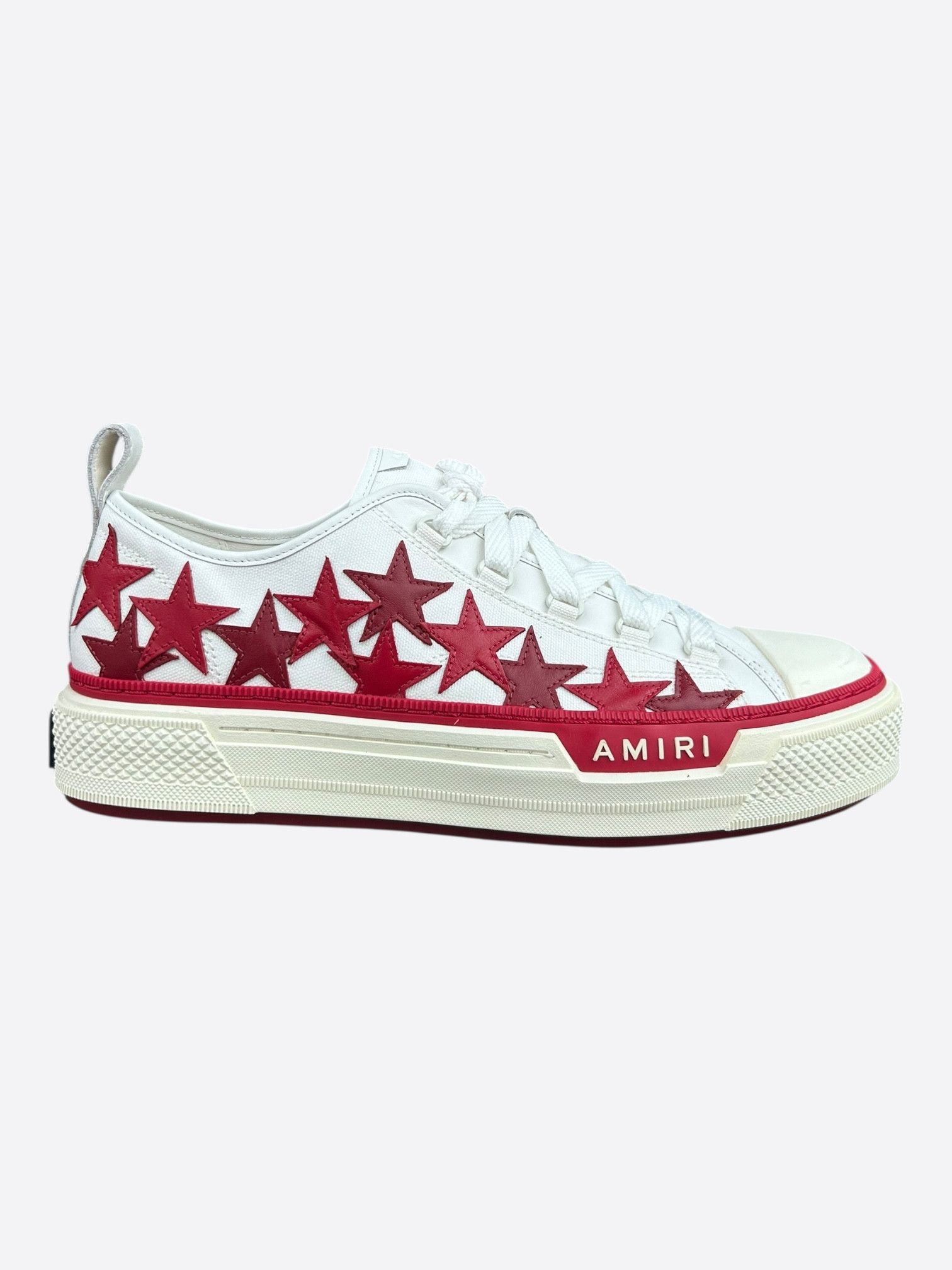 Amiri Amiri White & Red Stars Court Sneakers Size US 11 / EU 44 - 1 Thumbnail