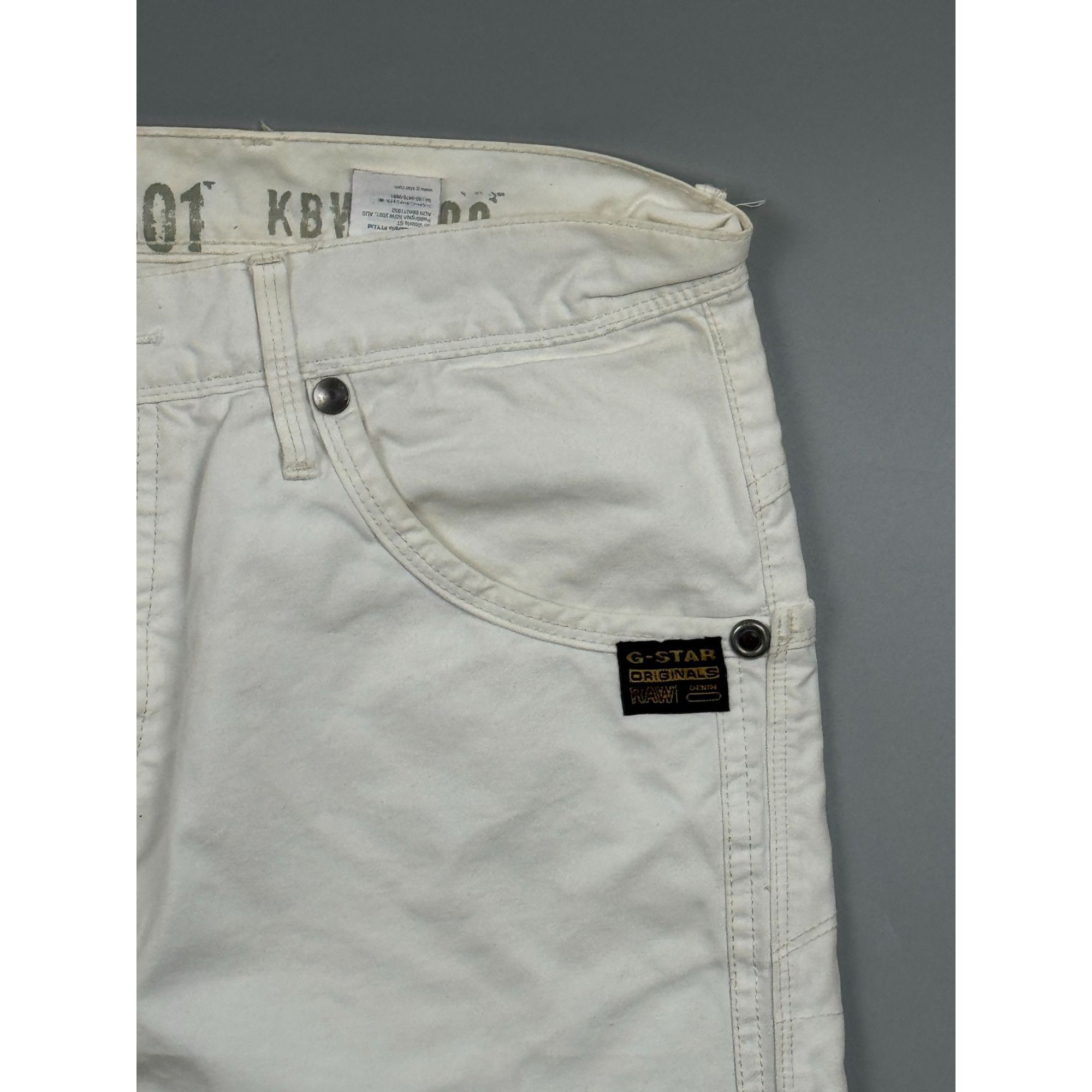 G-Star G-Star RAW White Pants (Y1186) Size US 33 - 3 Thumbnail