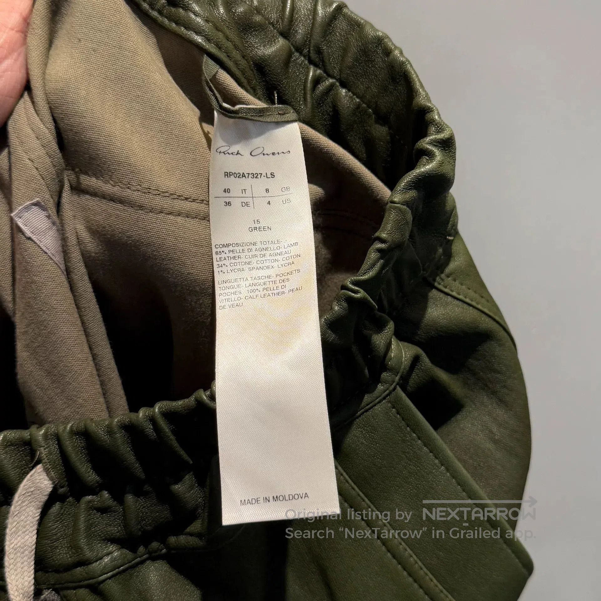 Rick Owens green leather five. Size US 36 / EU 52 - 8 Thumbnail