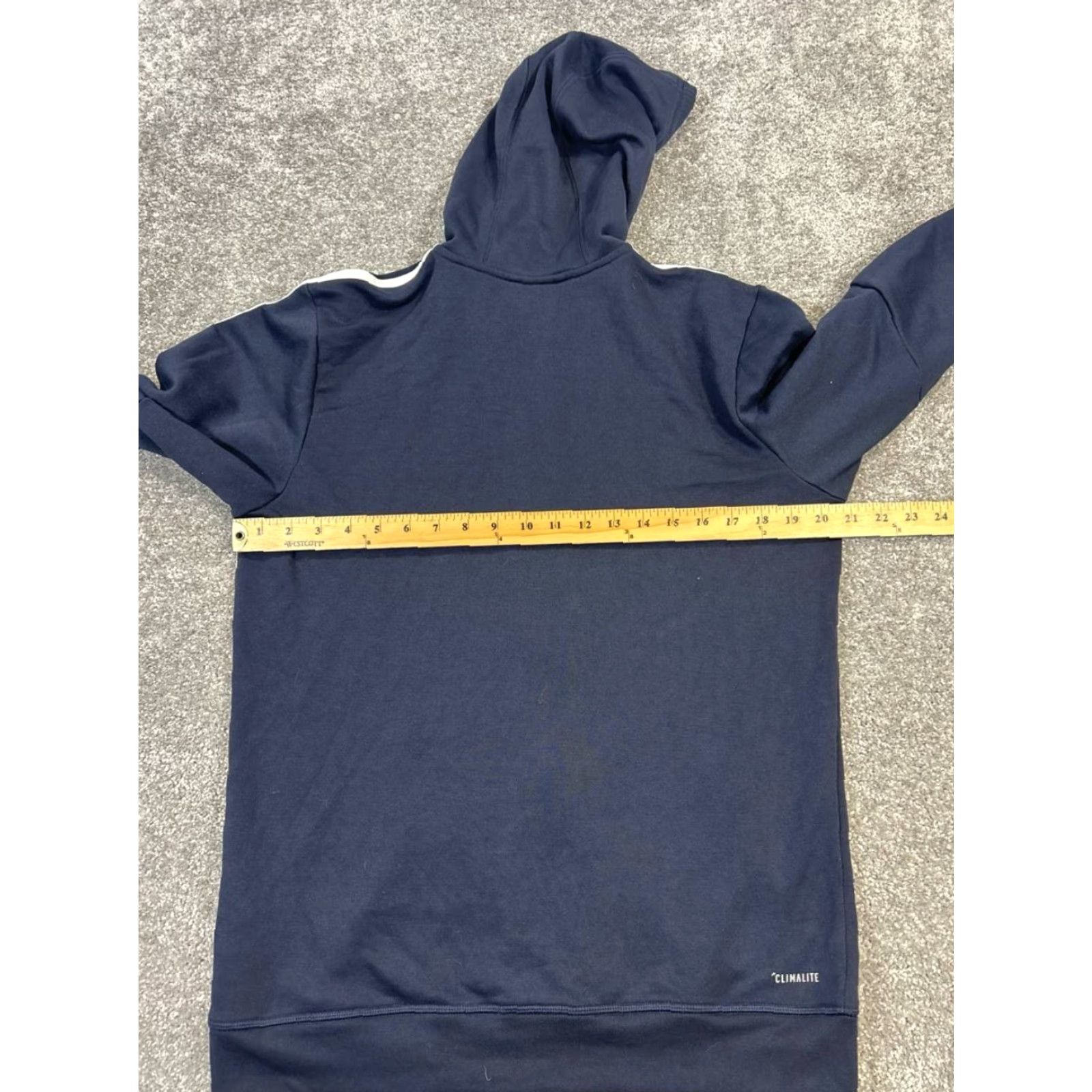 Adidas adidas Hoodie Mens Medium Blue Full Zip Fleece Athletic Sportswear Regular Blue Hoodie Mens - Size US M / EU 48-50 / 2 - 6 Thumbnail