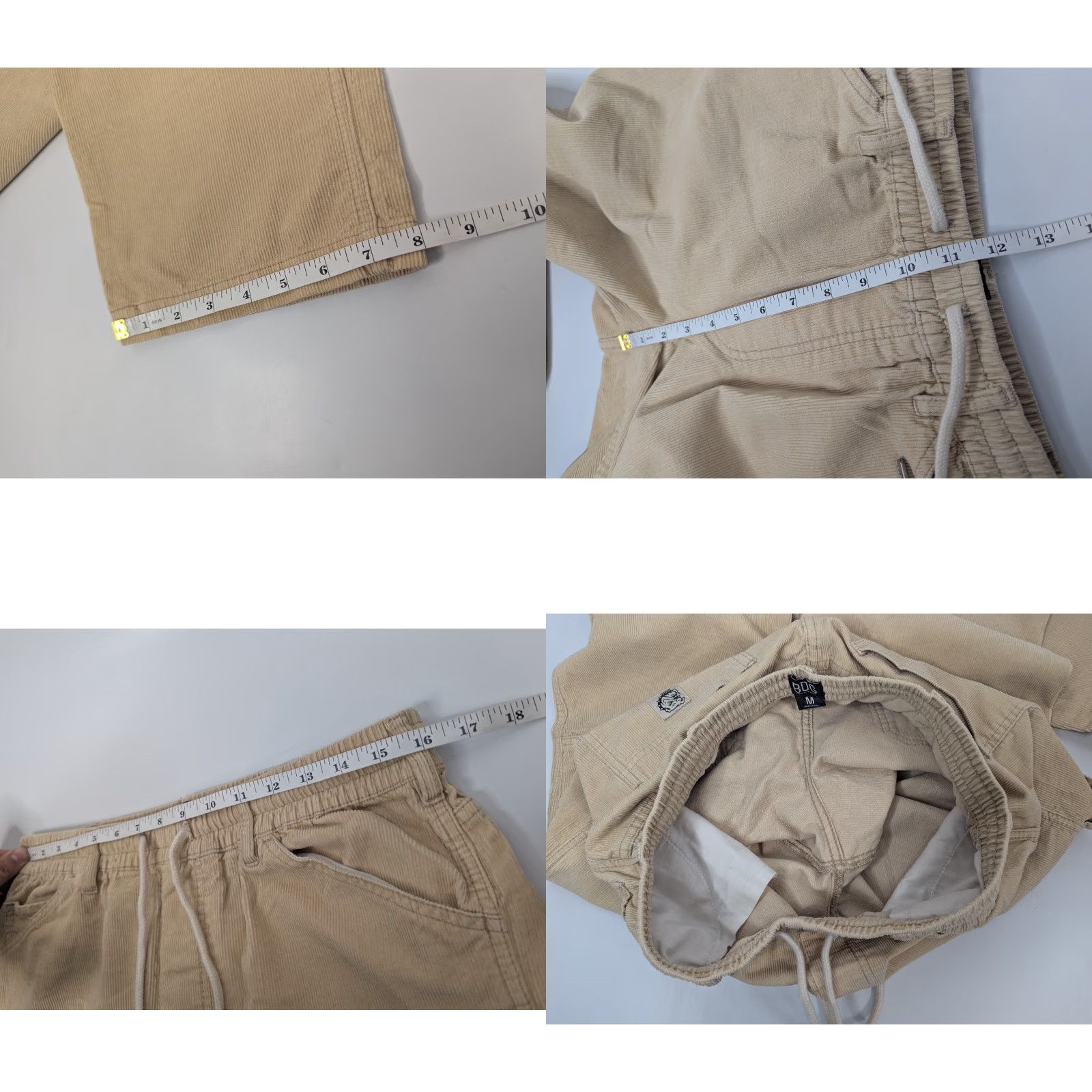 Bdg BDG Urban Outfitters Pants Mens Cargo Carpenter Corduroy Straight Beig e 90s Grunge City College Vintage? Size US 31 - 8 Thumbnail