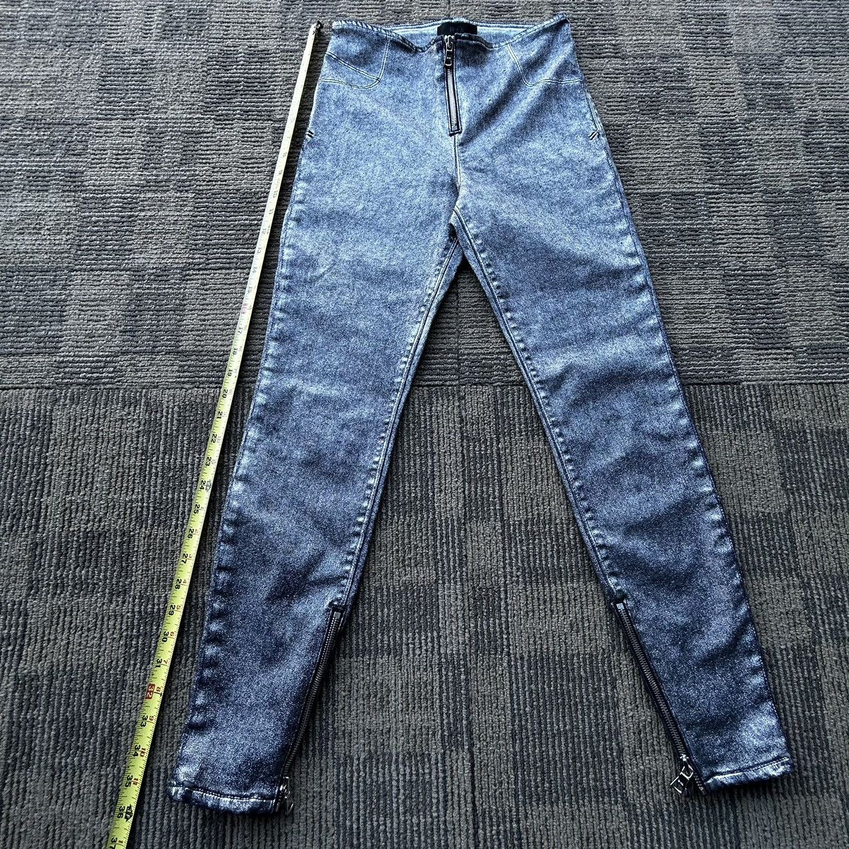 Rta RtA Silver Metallic Madison Coated Zip Detailing Pants Size 24" / US 00 / IT 34 - 9 Thumbnail