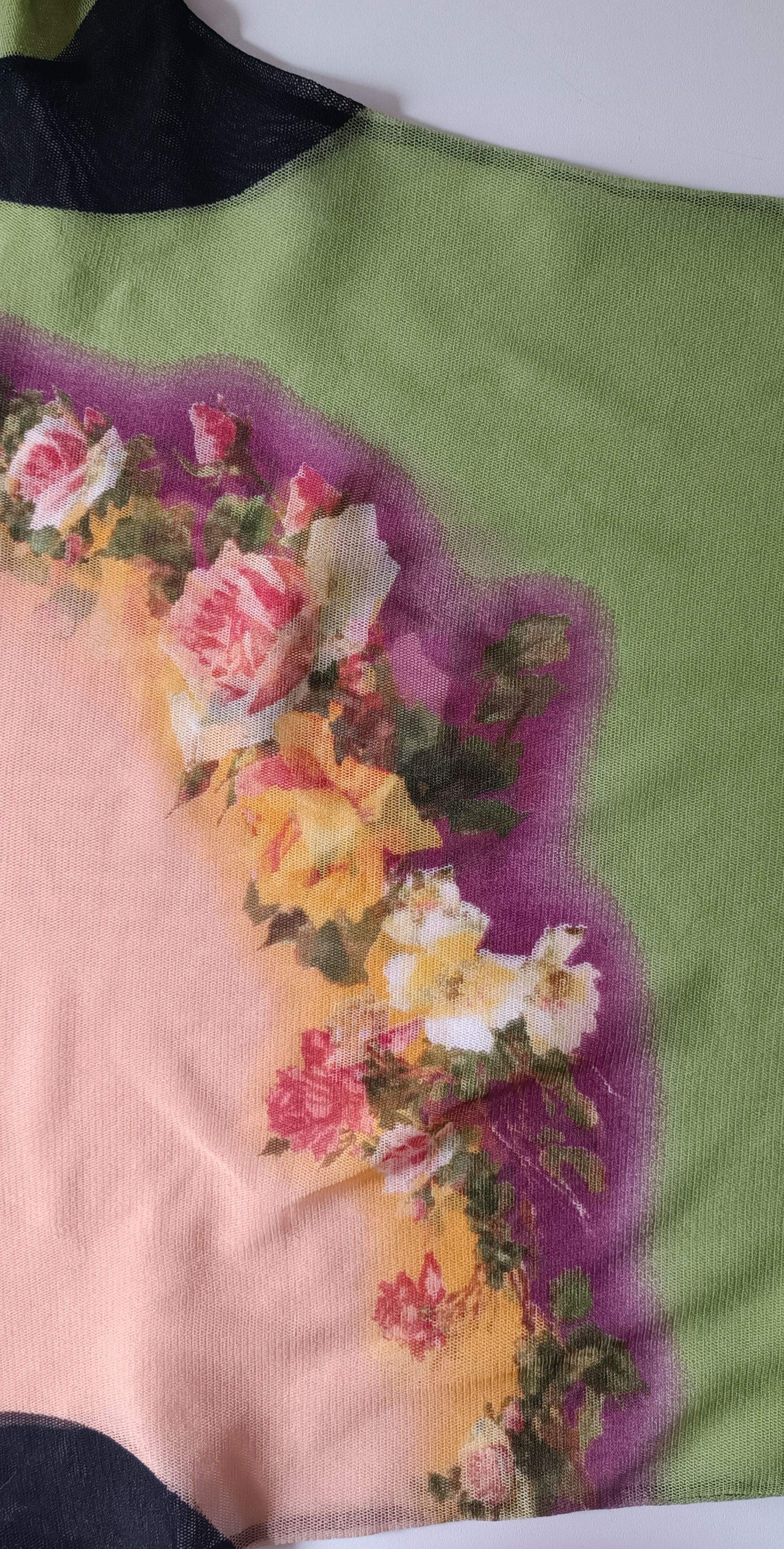 Jean Paul Gaultier SS2001_ flower print nylon mesh top Size L / US 10 / IT 46 - 13 Thumbnail