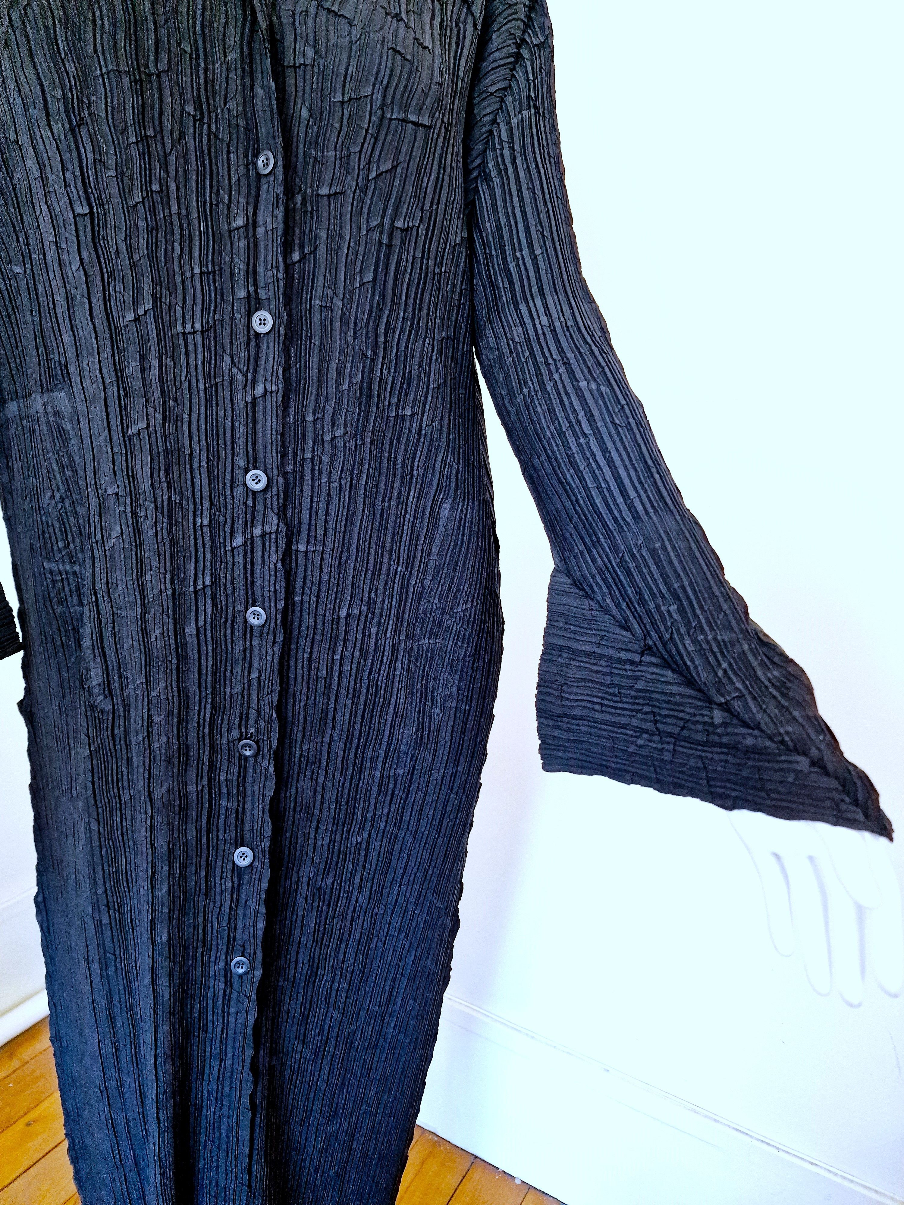 Issey Miyake Issey Miyake Gown Vamipire Collar 80s 90s BMaxi Coat Dress Size L / US 10 / IT 46 - 3 Thumbnail