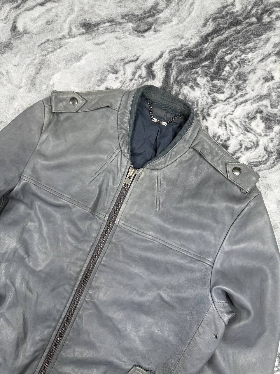 Allsaints Vintage Allsaints Leather Bomber Jacket Biker 00s Y2K Size US M / EU 48-50 / 2 - 3 Thumbnail