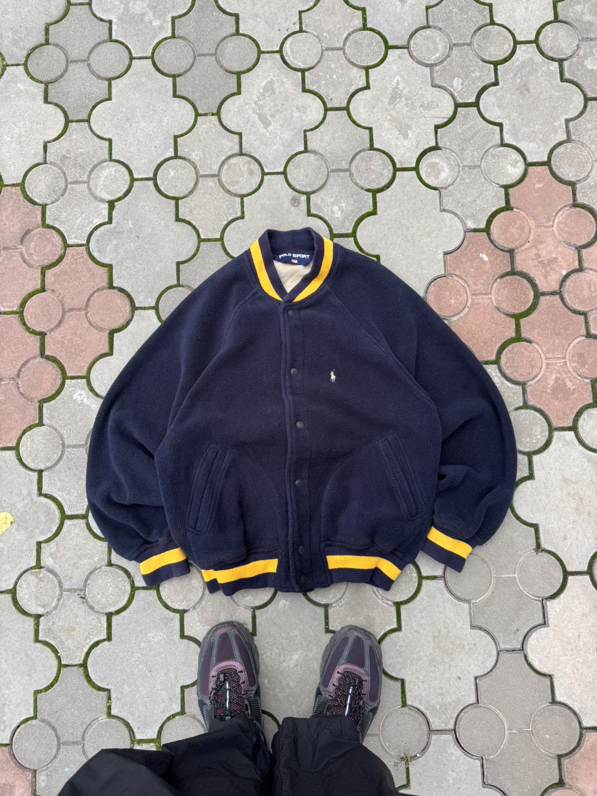 Polo Ralph Lauren Vintage 90s Polo Sport Fleece Bomber Jacket Rare Size US M / EU 48-50 / 2 - 2 Thumbnail