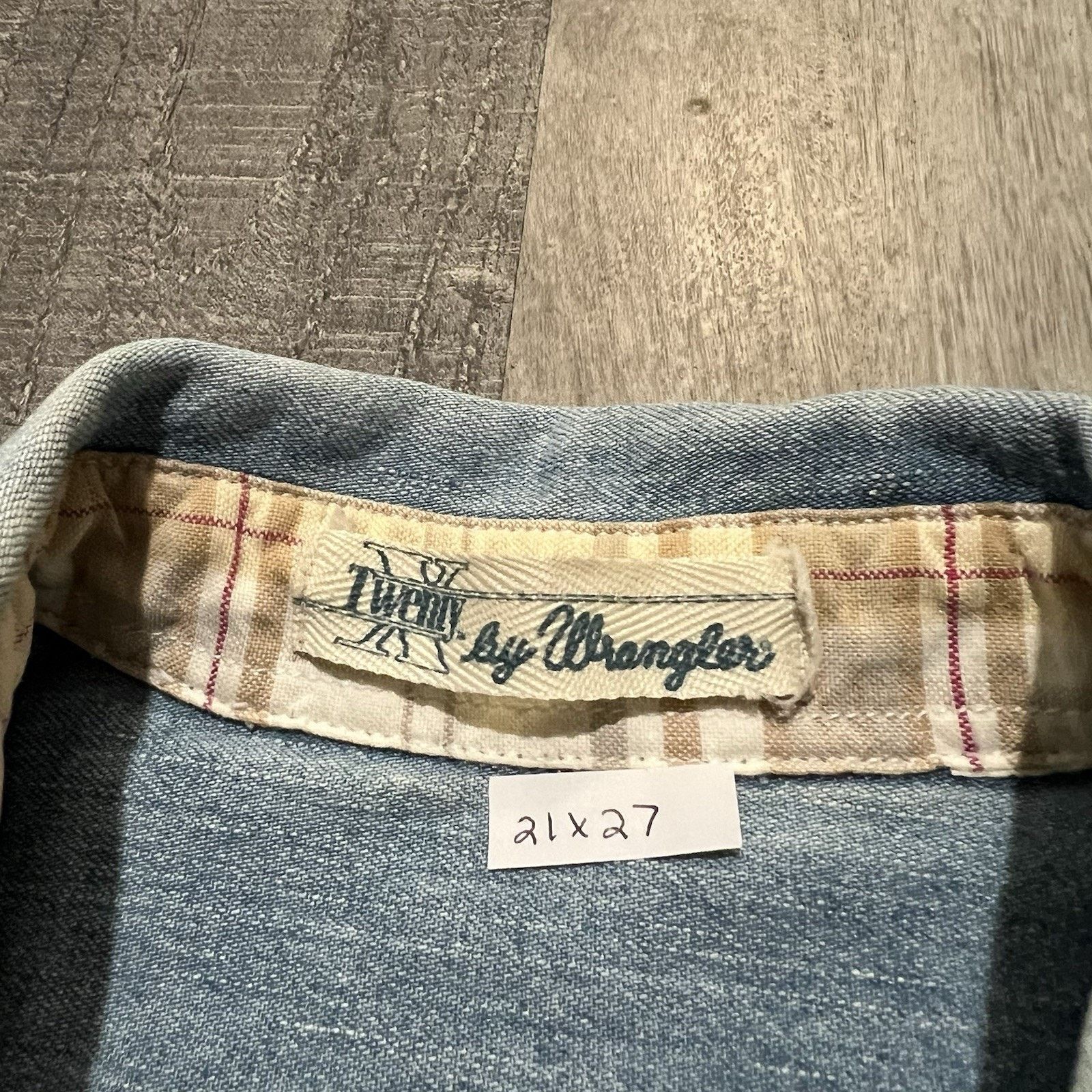 Wrangler Twenty X Wrangler Blue Denim Western Pocket Button Shirt S/M Size US S / EU 44-46 / 1 - 4 Thumbnail