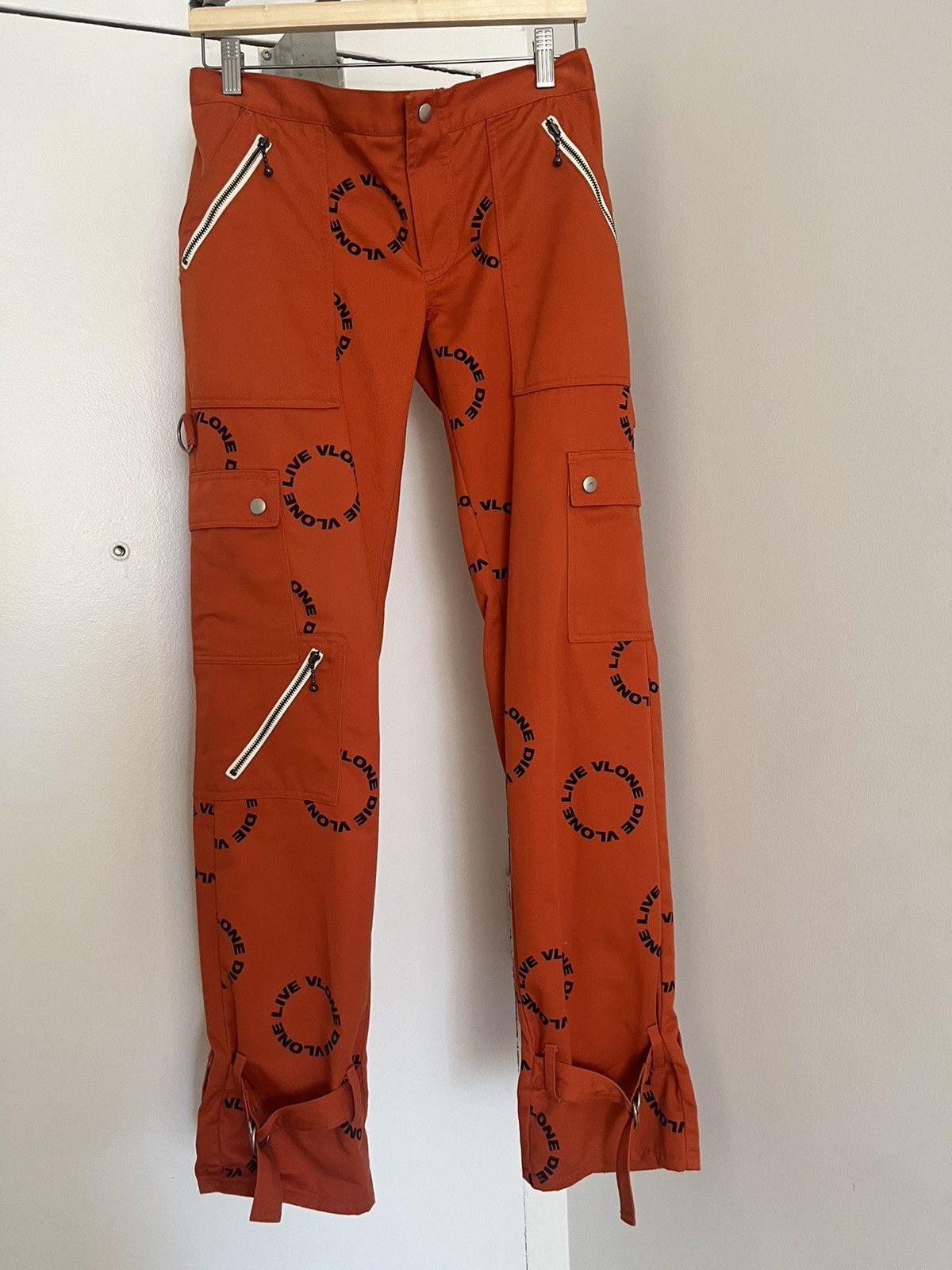 image of Vlone Bondage Pants in Orange, Men's (Size 30)