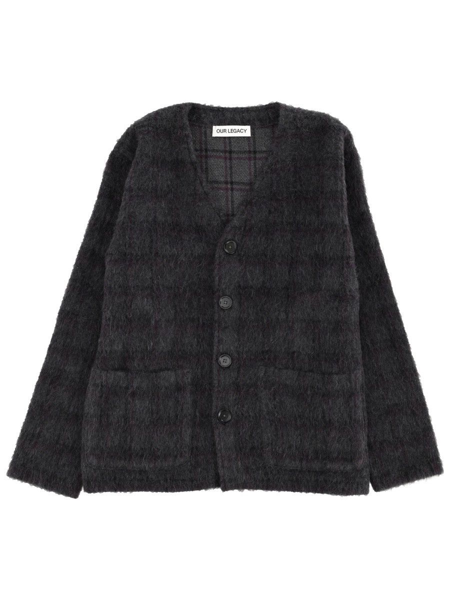 Our Legacy OUR LEGACY WOOL BLEND CARDIGAN - GREY (IT 46) Size US S / EU 44-46 / 1 - 1 Thumbnail