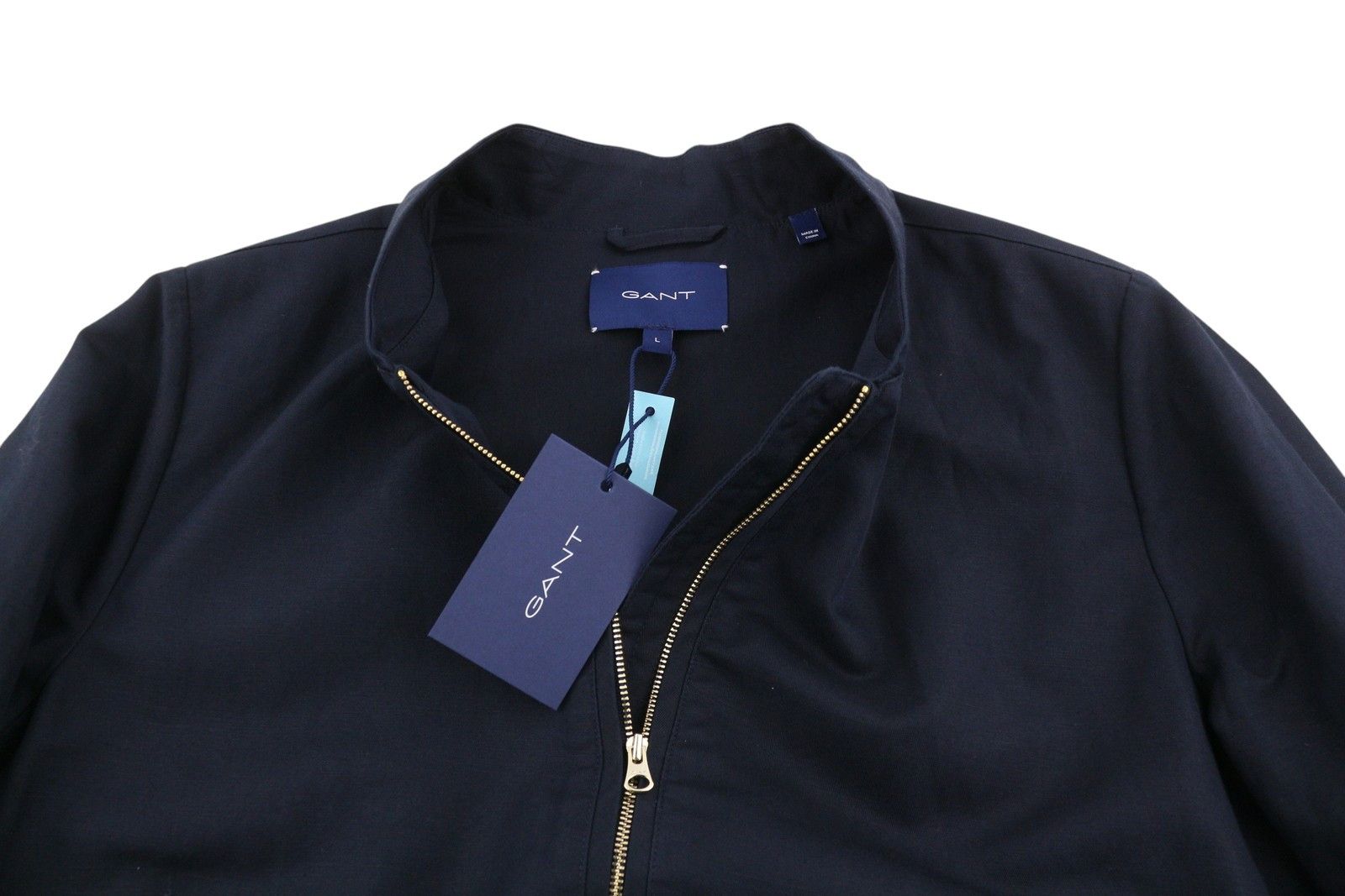 Gant LINEN BLEND BLOUSON L Evening Blue Bomber Jacket 87279 Size L / US 10 / IT 46 - 6 Thumbnail