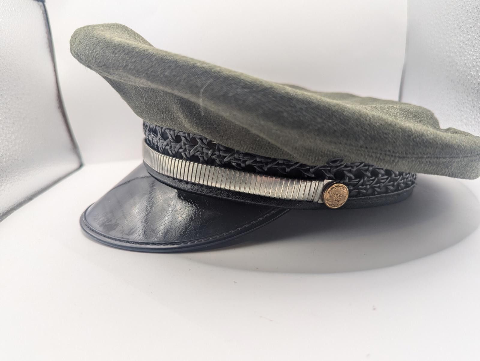Designer Vintage Military Officer's Cap Glossy Visor Size 7 Heck Ross Size ONE SIZE - 5 Thumbnail