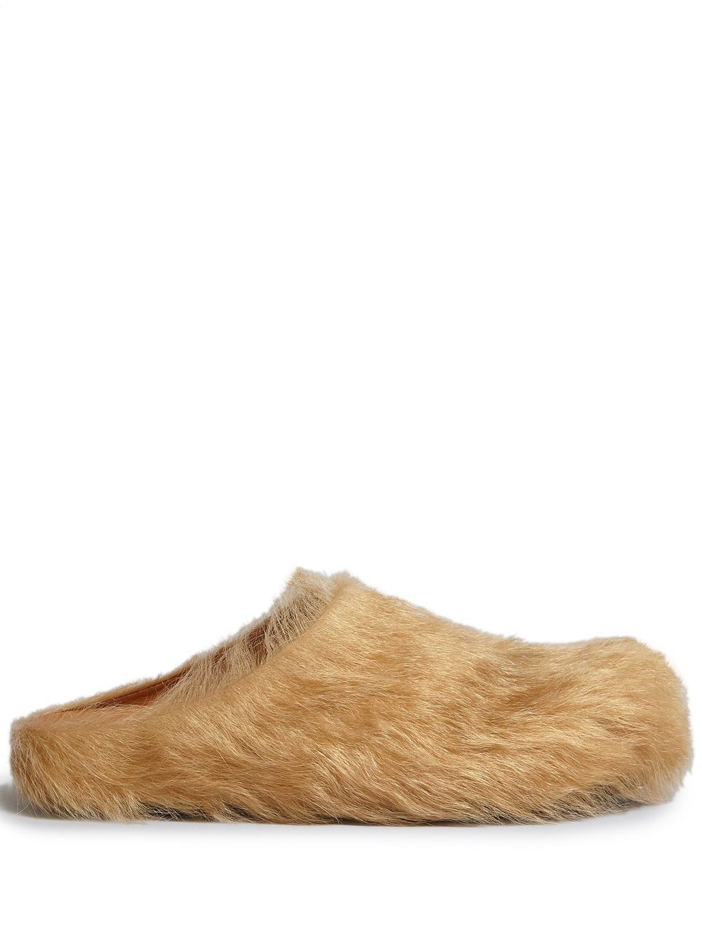 Marni o1w1db10125 Fussbet Sabot Calf-Hair Slippers in Brown Size US 8 / IT 38 - 1 Thumbnail