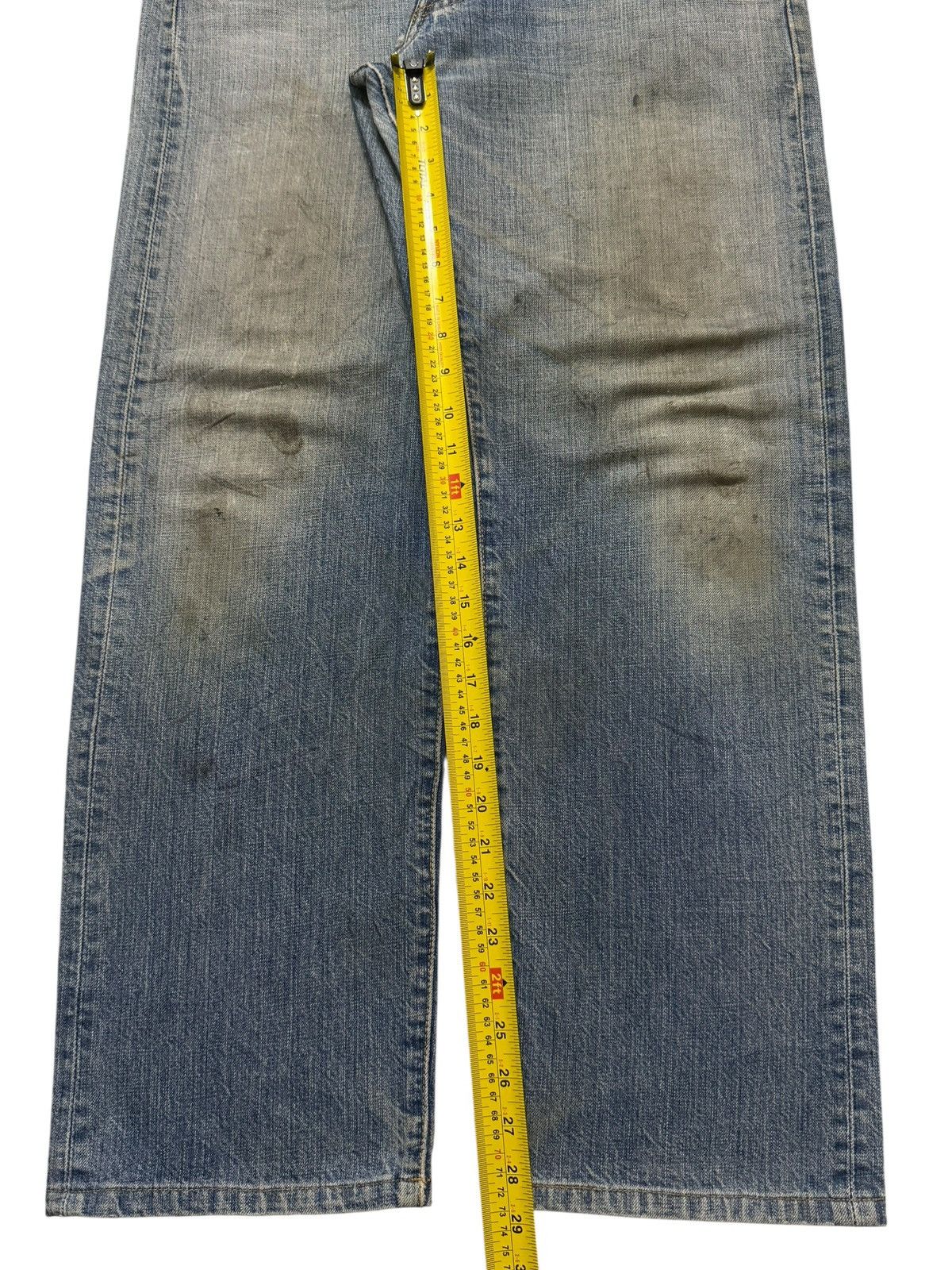 Levi's Vintage 90s Levis 501 Classic Blue Mud Wash Wide Leg Loose Size US 35 - 11 Thumbnail