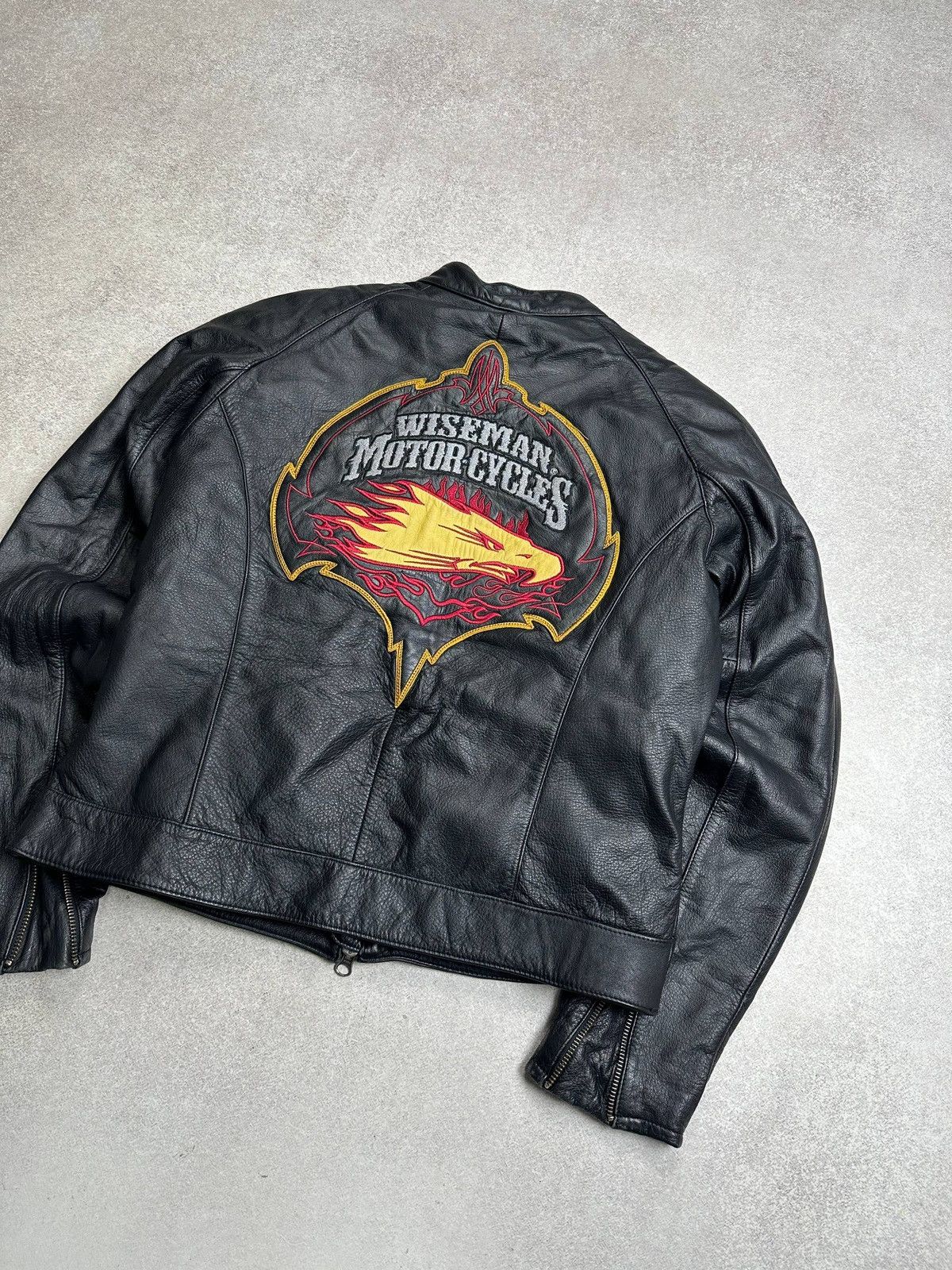 Genuine Leather Vintage Wiseman Motor Cycles Genuine Leather Moto Jacket M Size US M / EU 48-50 / 2 - 2 Thumbnail