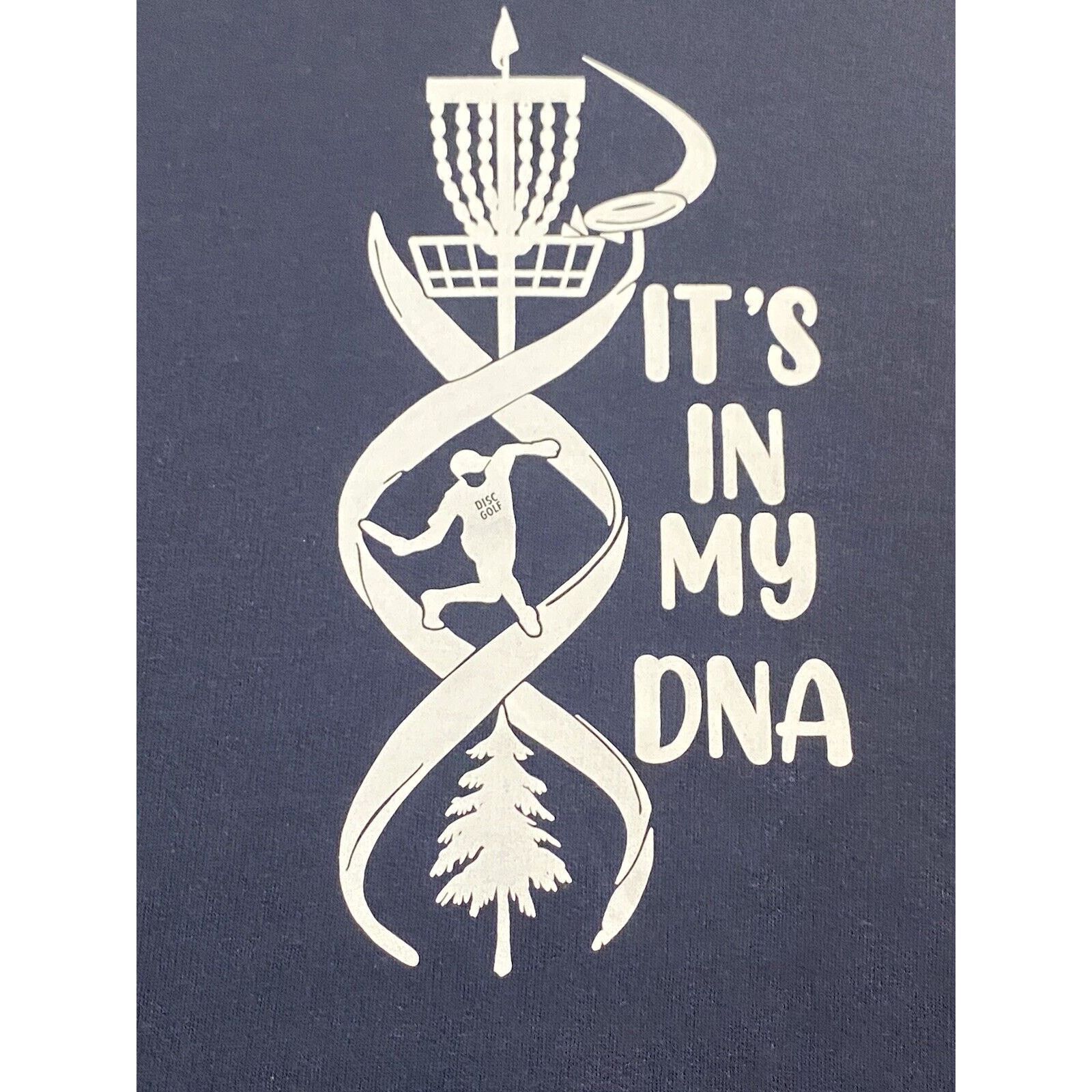 The Unbranded Brand Disc Golf DNA Custom Pullover Hoodie Size L Navy Blue Size US L / EU 52-54 / 3 - 2 Thumbnail