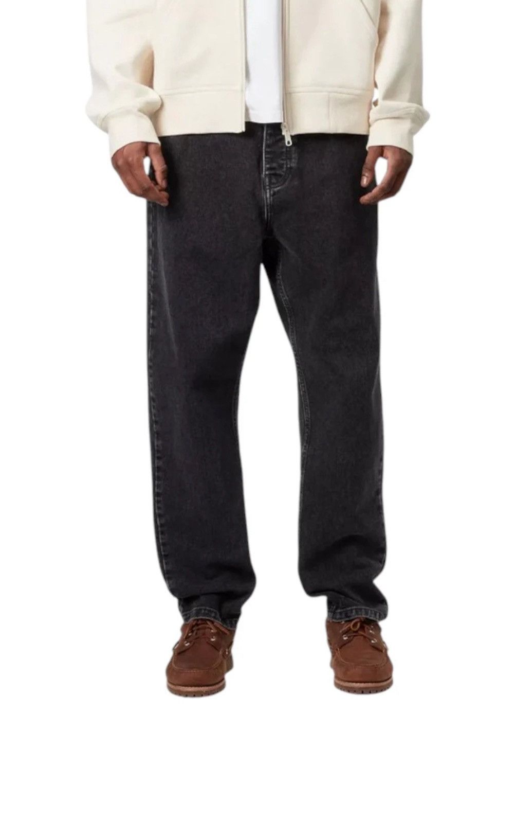 Carhartt Wip Carhartt WIP Newel Pants Denim Men Black 31 L Washed Jeans Size US 31 - 5 Thumbnail